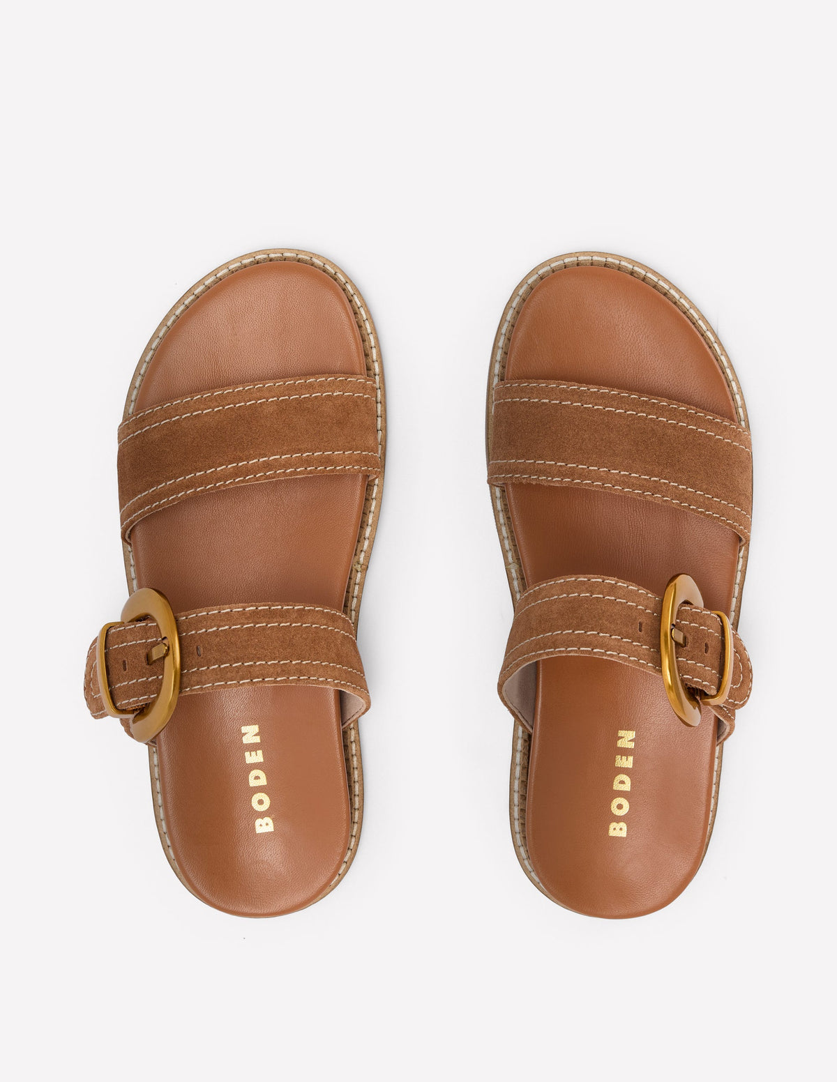Caryl Sandalen mit Doppelriemen-Hellbraun - Image 6