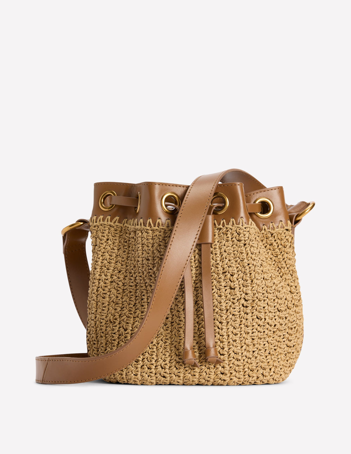 Kleine Beuteltasche aus Stroh-Naturbelassen Bast - Image 1