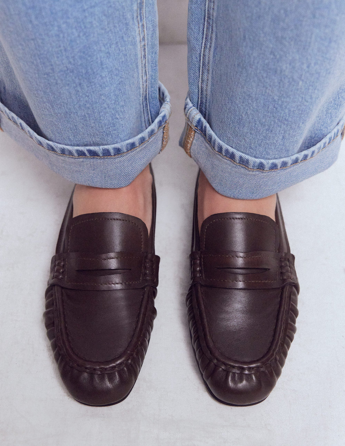 Superweiche, flexible Loafer-Bitterschokolade - Image 3