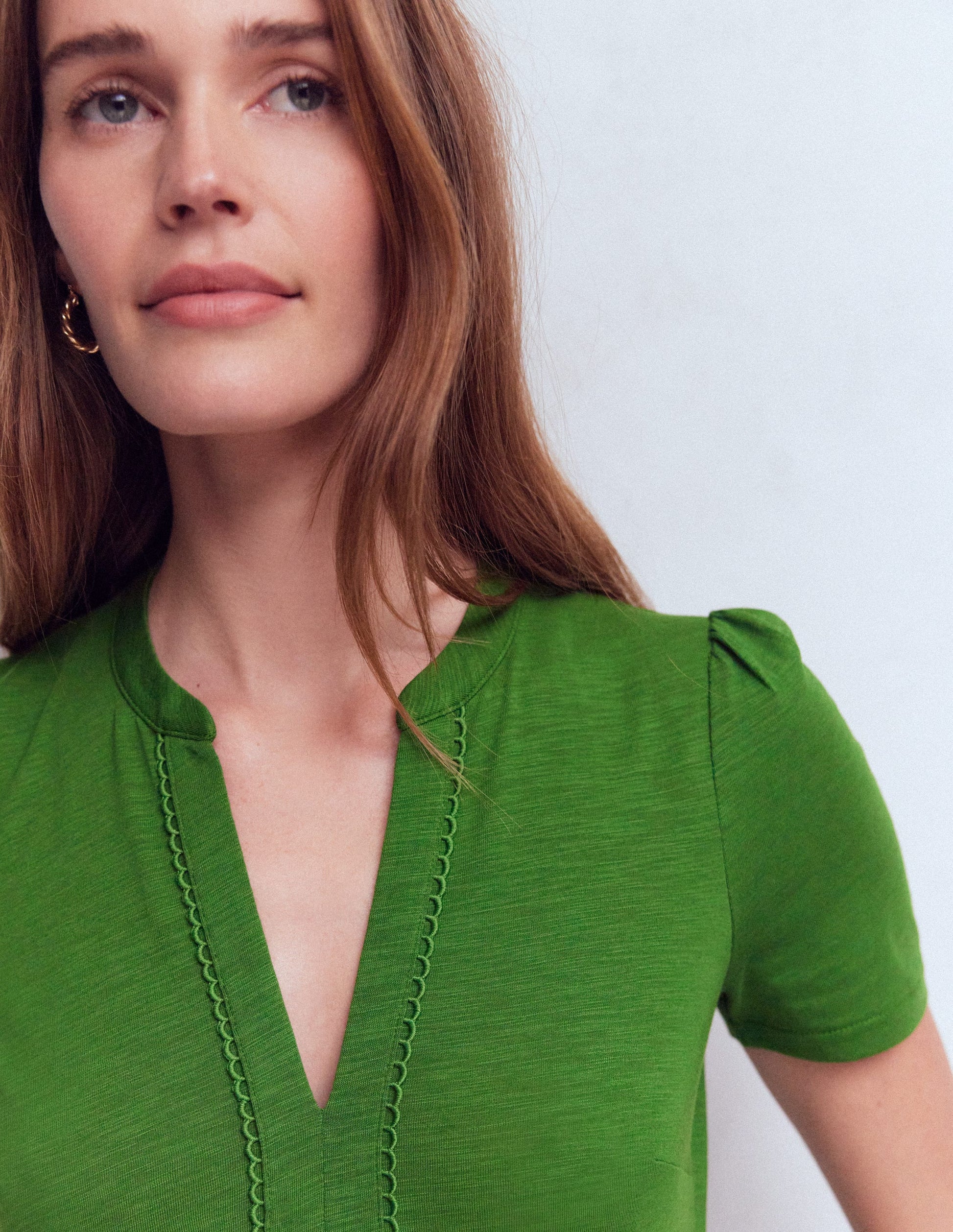 Naomi Kurzärmliges Kleid-Promenadengrün-3