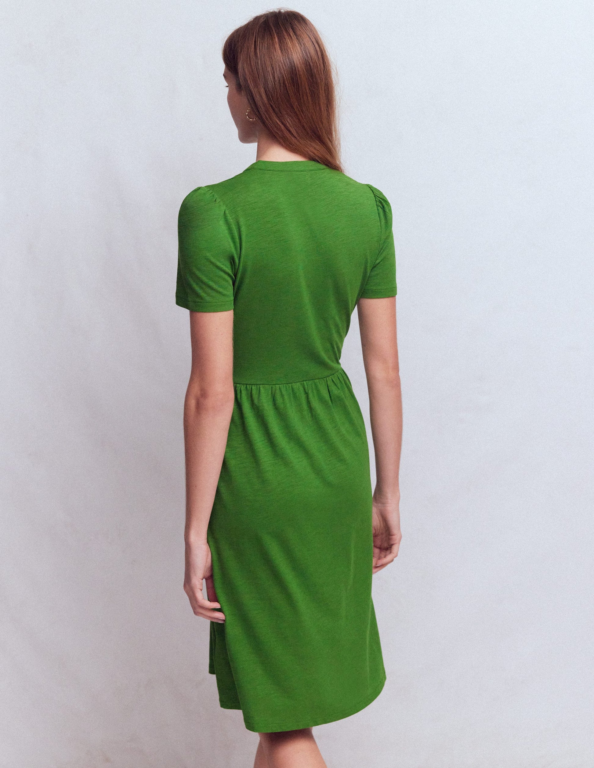 Naomi Kurzärmliges Kleid-Promenadengrün-4