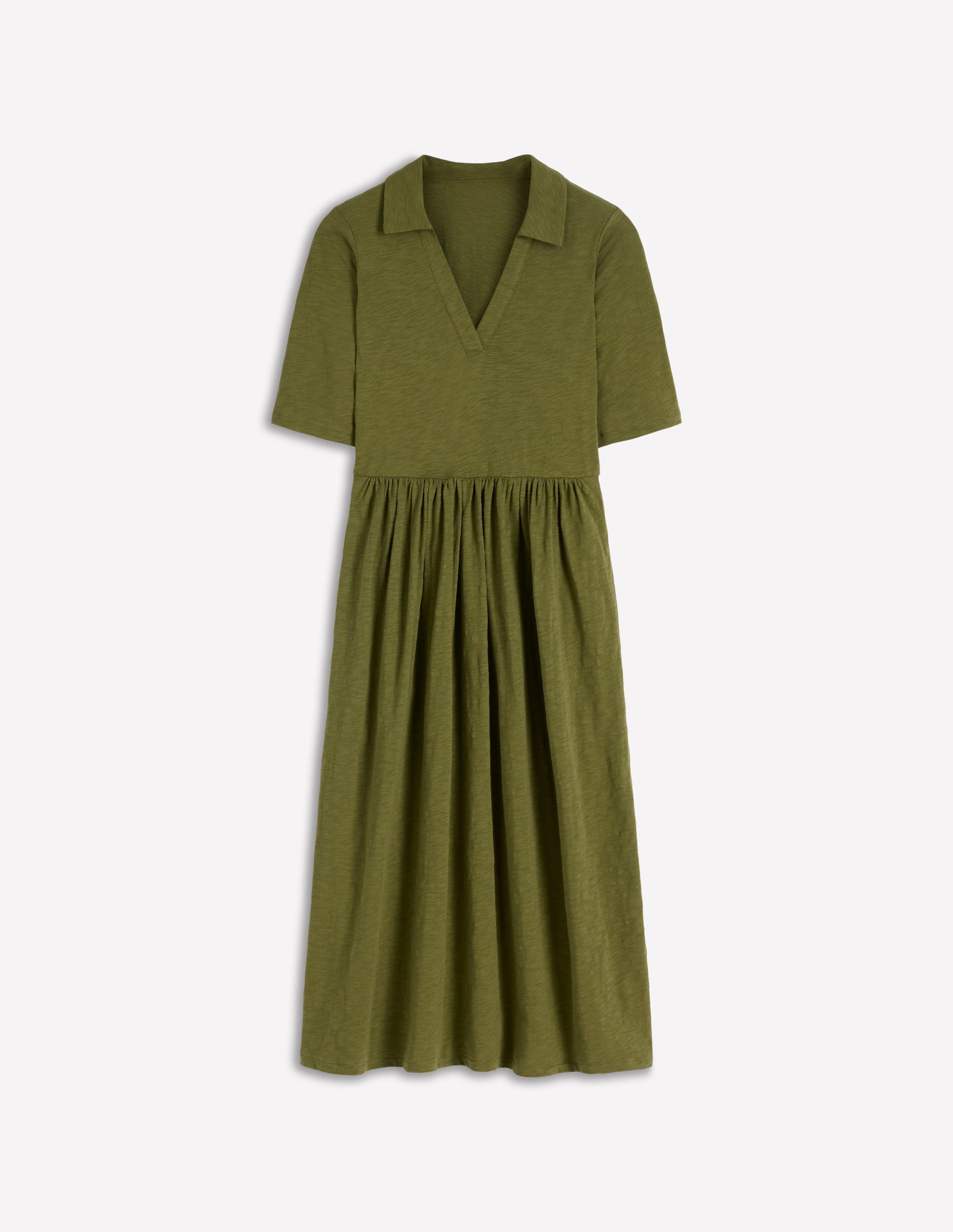 Aria Jerseykleid mit Kragen-Promenadengrün-7
