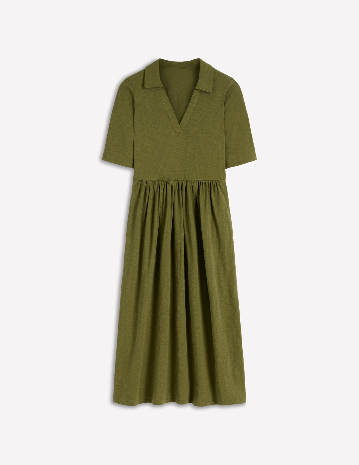 Aria Jerseykleid mit Kragen-Promenadengrün - Image 7