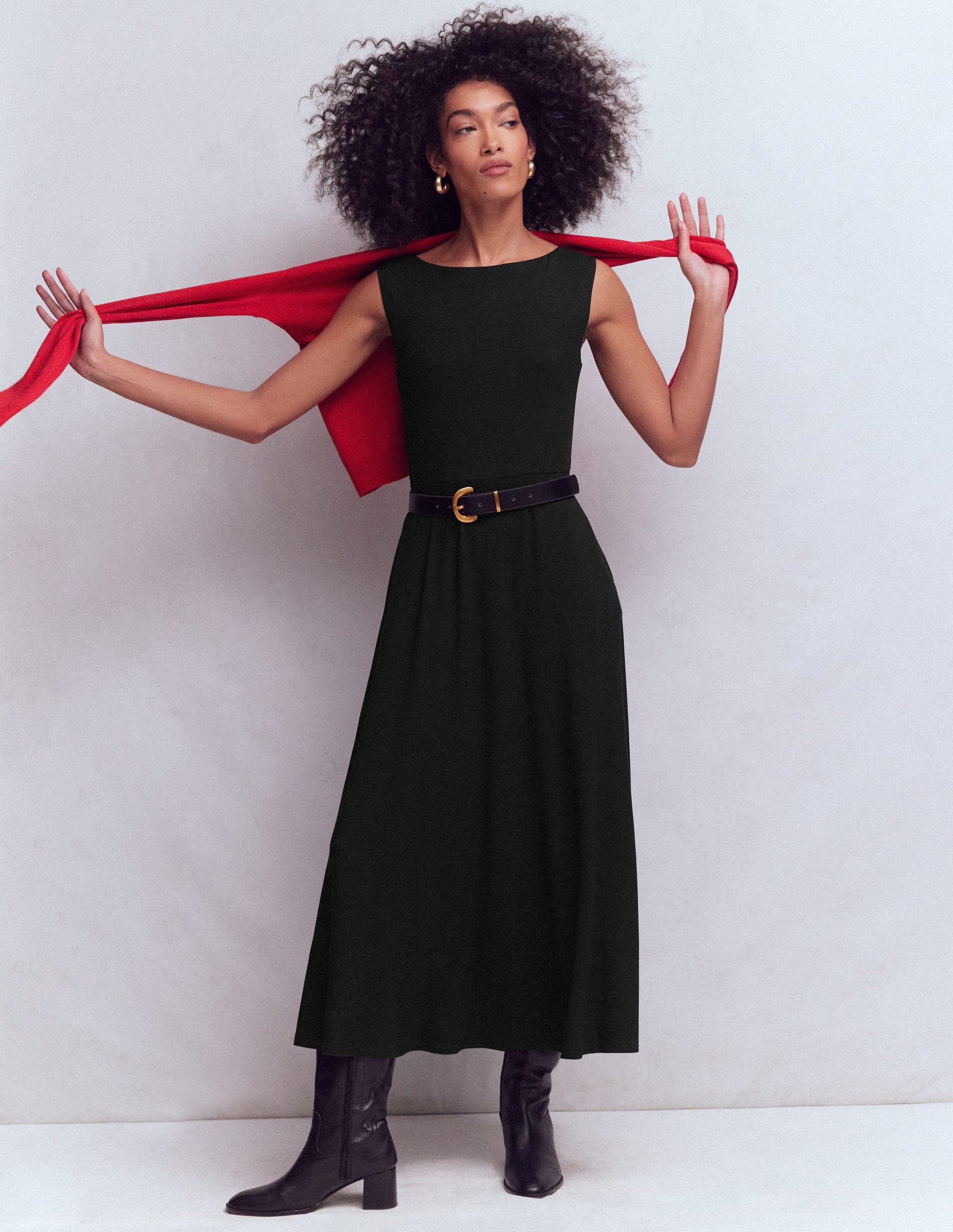 Tamsin Jersey-Midikleid-Schwarz-1