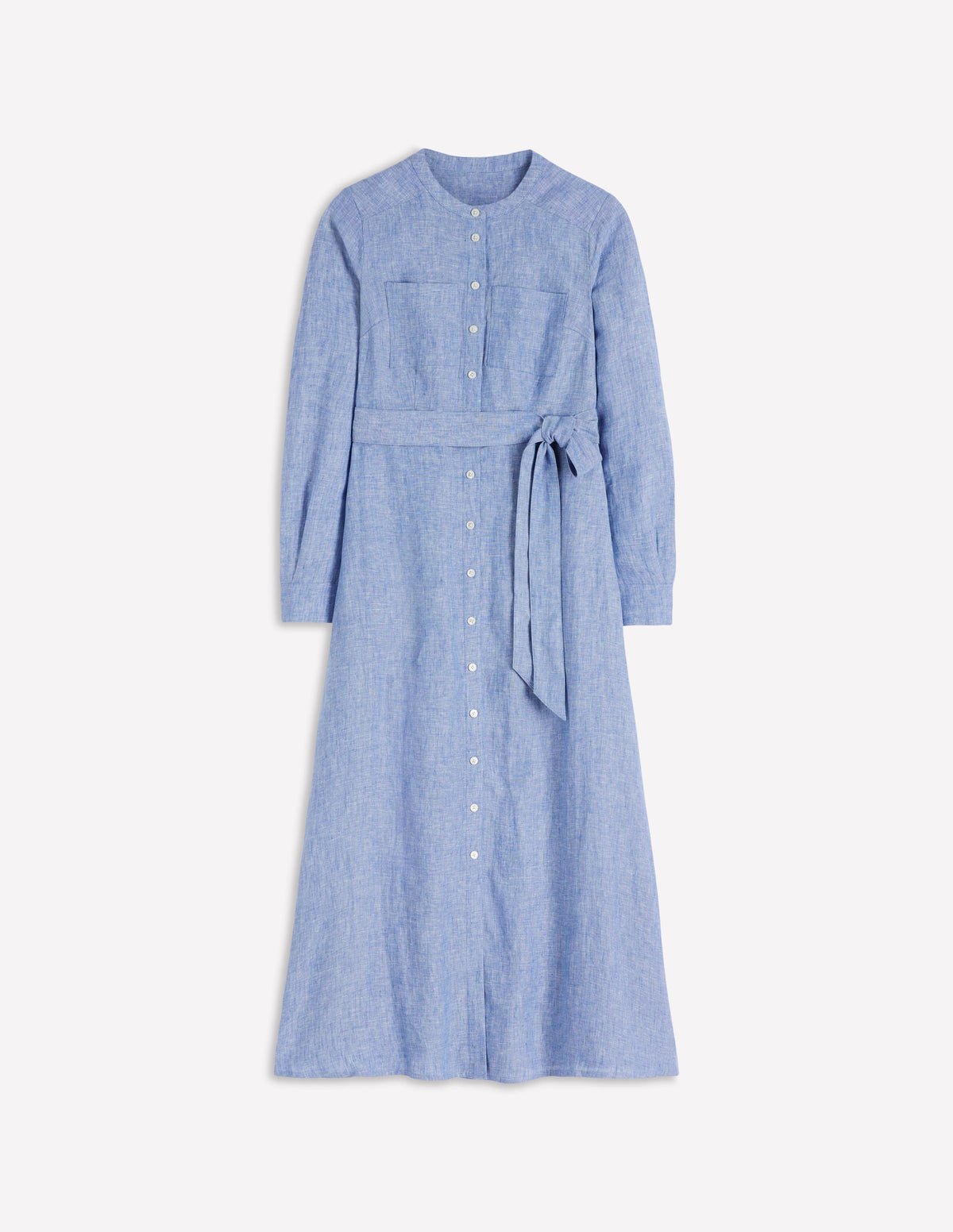 Mollie Linen Midi Dress-Chambray - Image 5