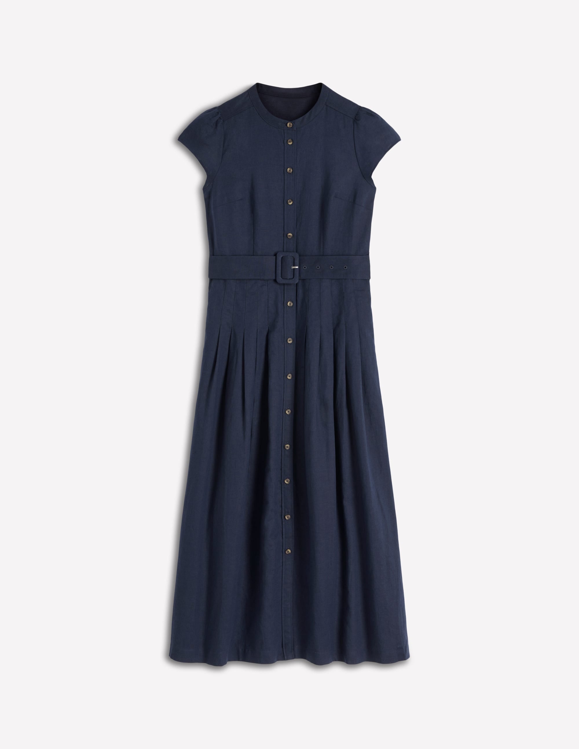 Arabella Kleid aus Leinenmischgewebe-Marineblau - Image 5