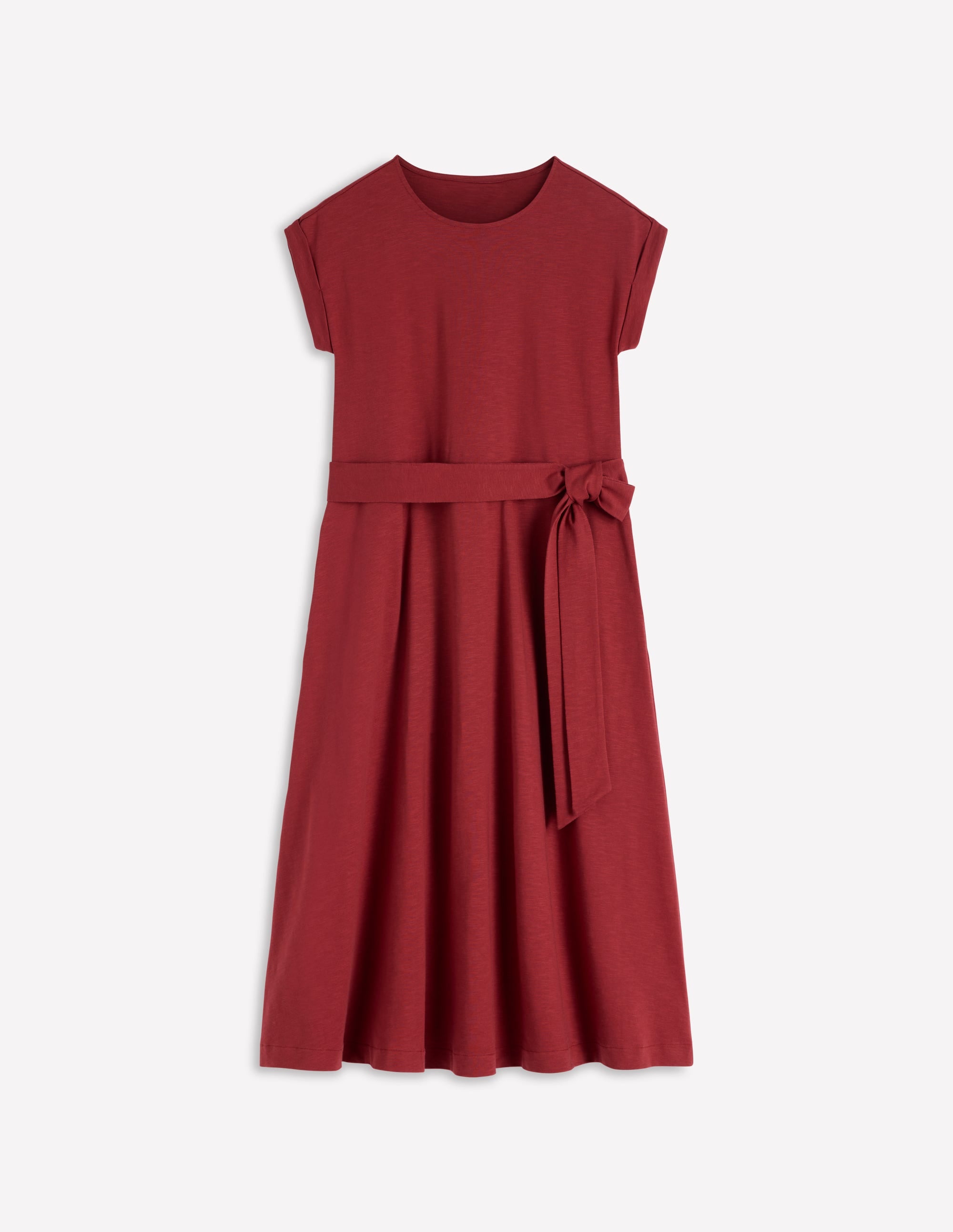 Robe midi Eve en jersey-Châtaigne profonde - Image 5