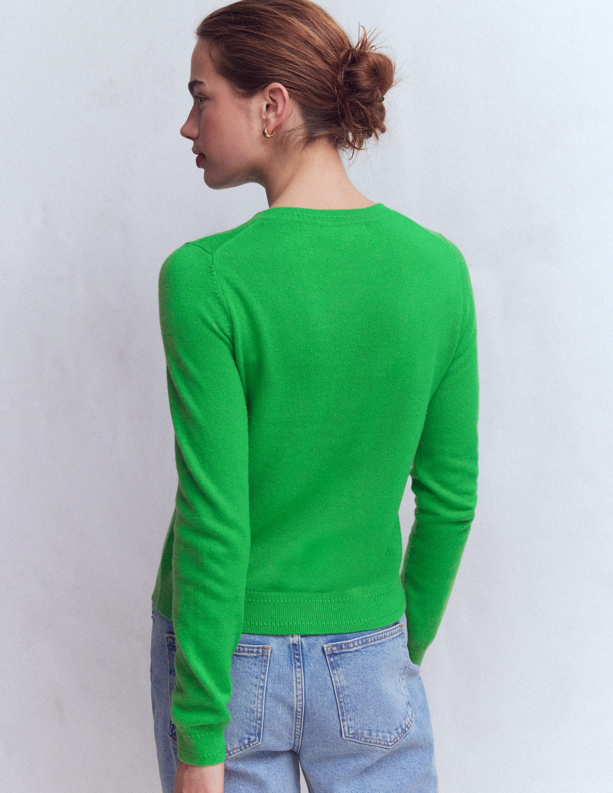 Eva Kaschmirpullover mit Rundhalsausschnitt-Baumgrün - Image 3