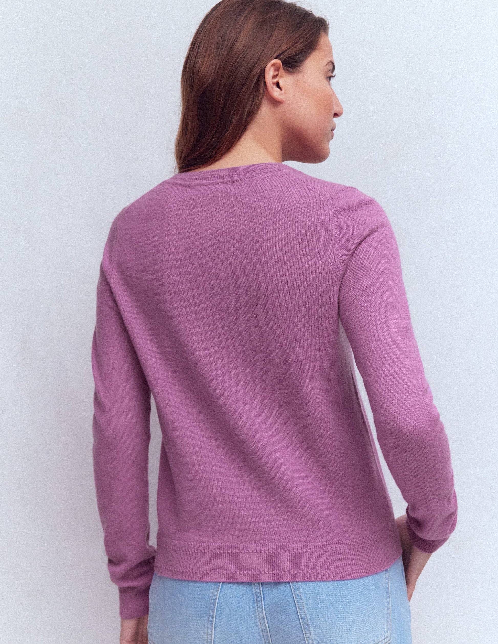 Eva Kaschmirpullover mit Rundhalsausschnitt-Rotklee-Rosa-4