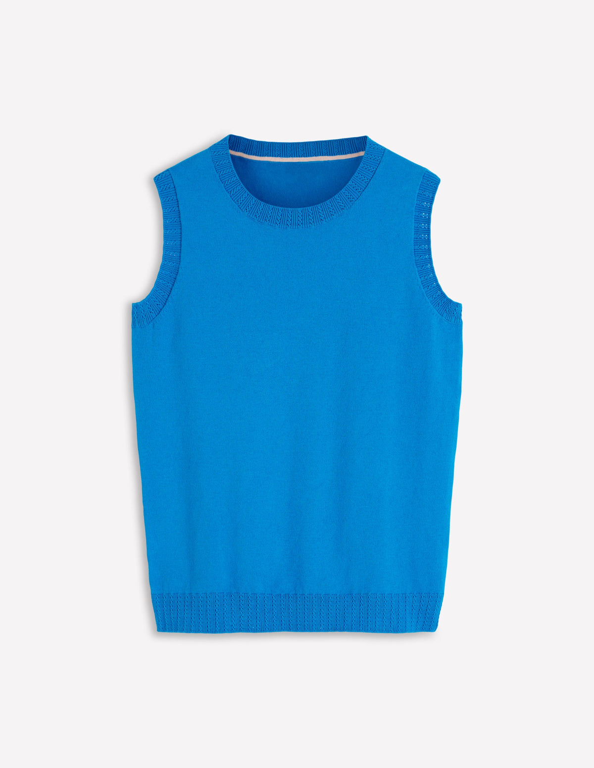 Emilia Cotton Crew Neck Tank-Kingfisher Blue - Image 5