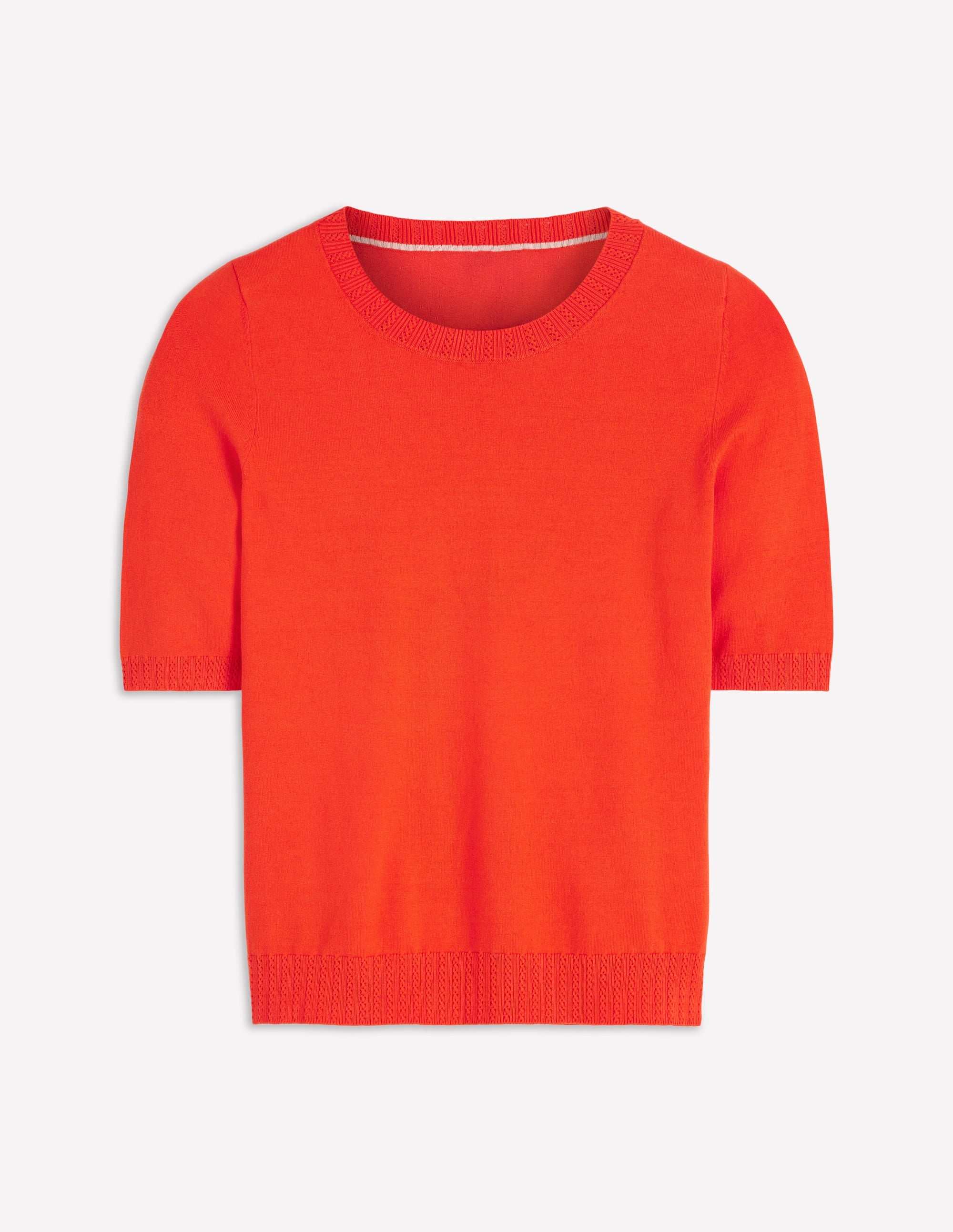 Emilia Baumwoll-T-Shirt mit Rundhalsausschnitt-Abendrot-Orange - Image 5