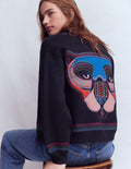 Abi Jacquard Cardigan-Navy, Tiger
