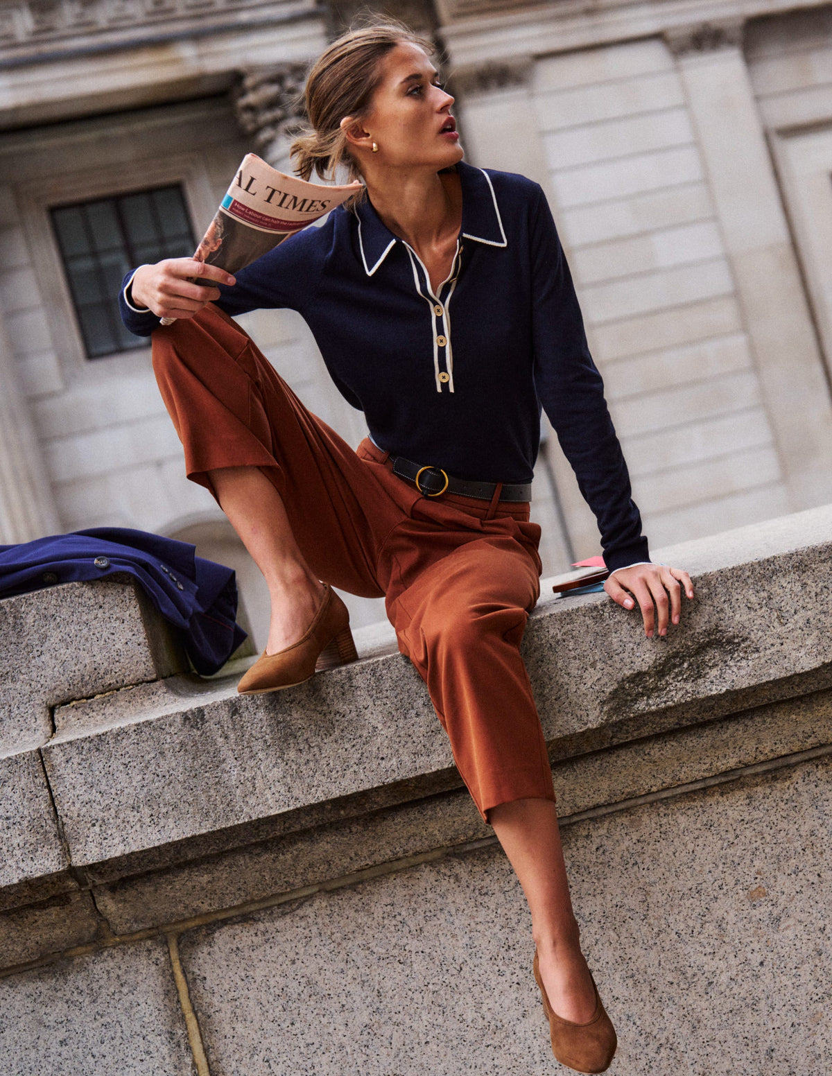 Liz Henley-Pullover-Marineblau - Image 4