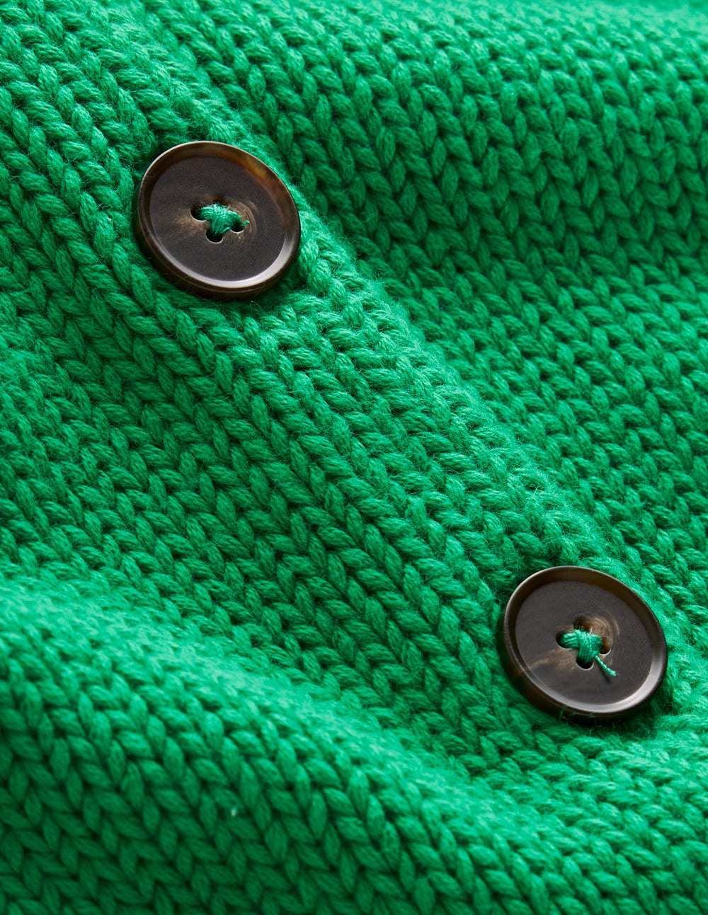 Lucy Grob gestrickte Baumwollstrickjacke-Grünes Tamburin - Image 7