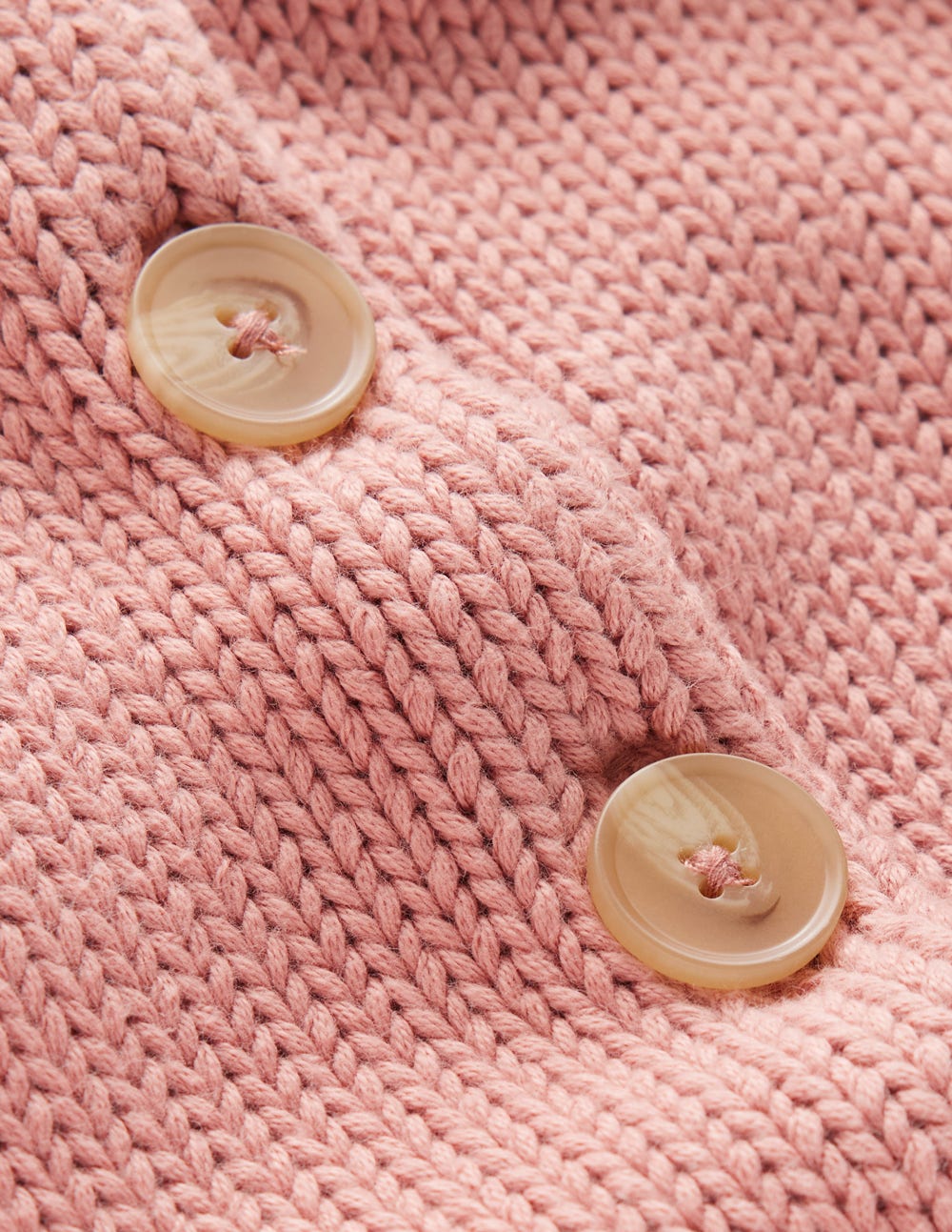 Lucy Grob gestrickte Baumwollstrickjacke-ROSA - Image 6