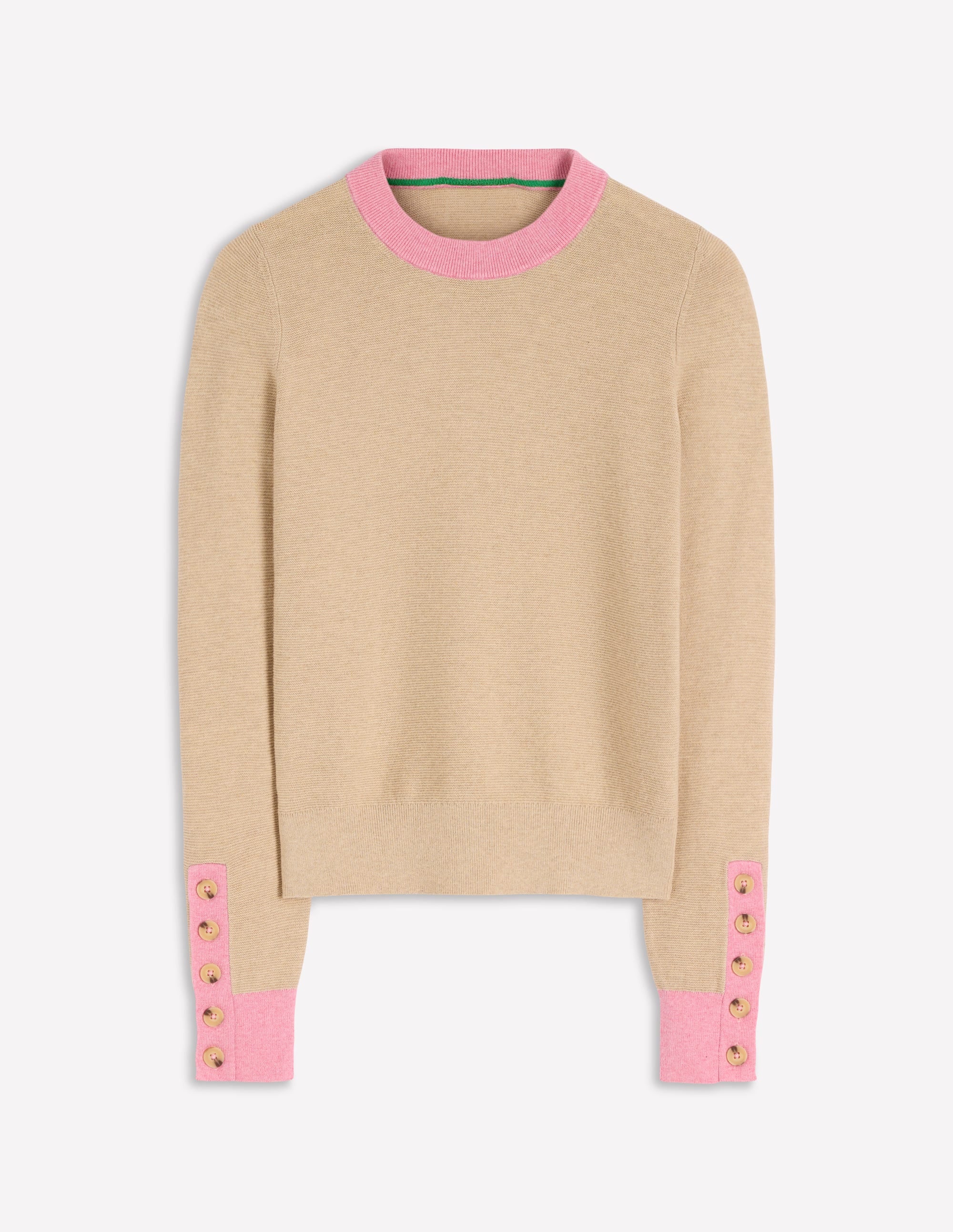 Grace Colour Block Jumper-Vellum - Image 5