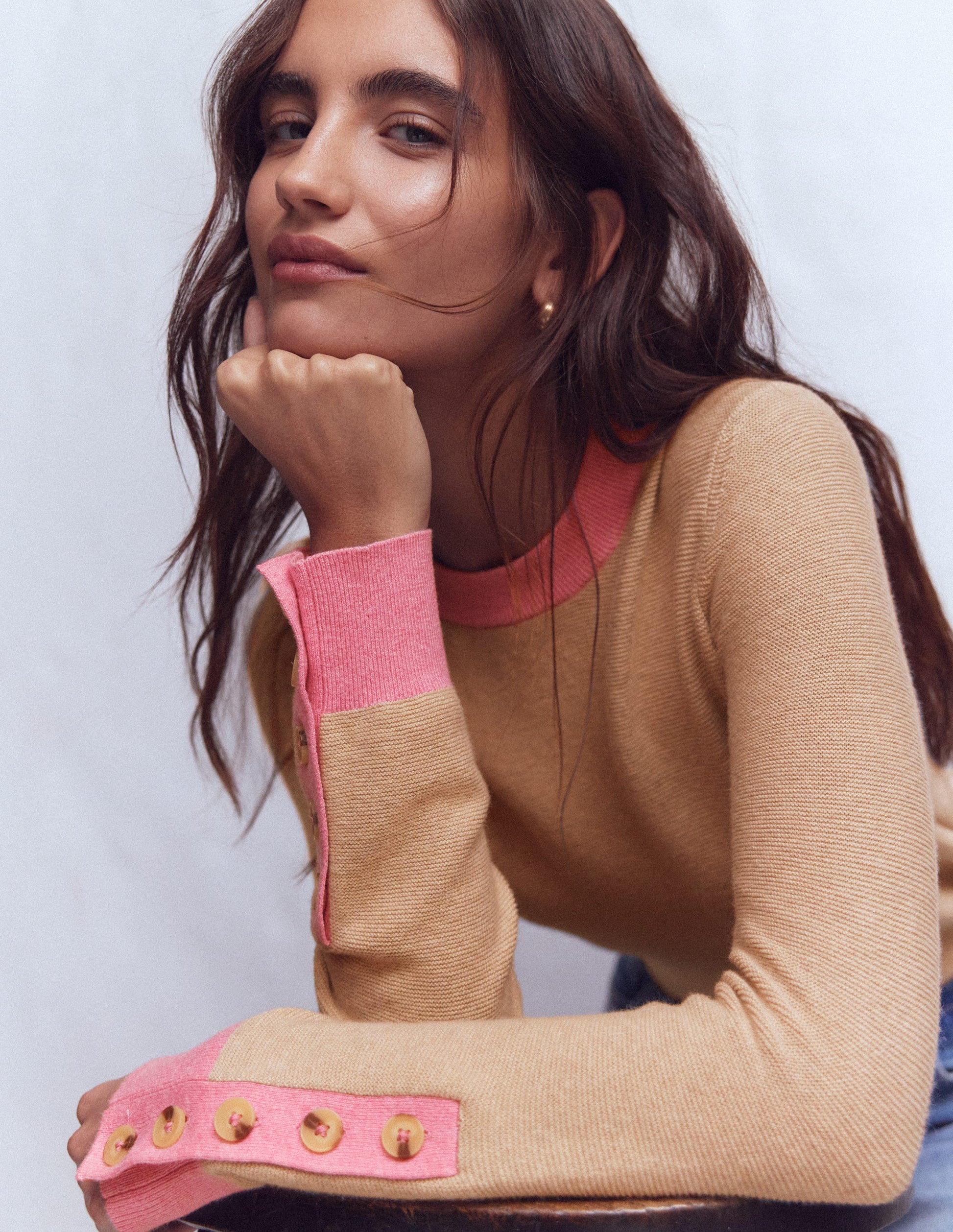 Grace Colour Block Jumper-Vellum-1