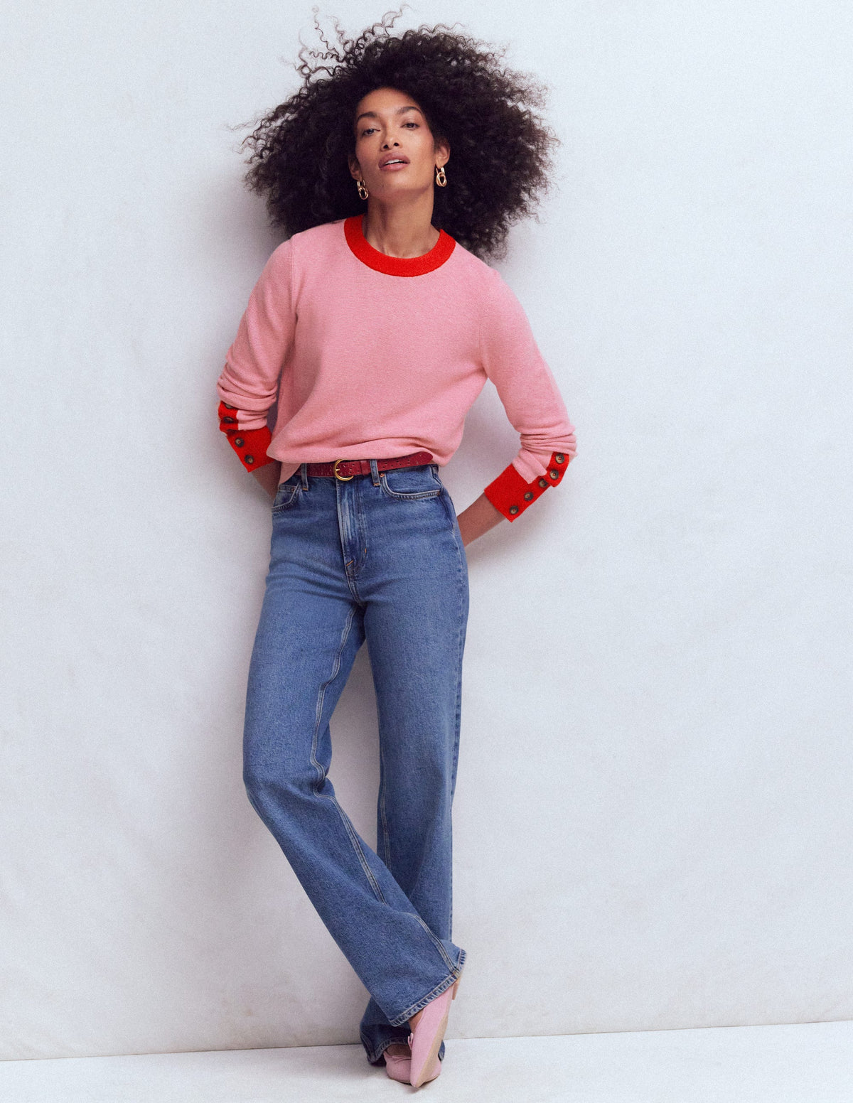 Grace Pullover in Blockfarben-Pink Lady-4