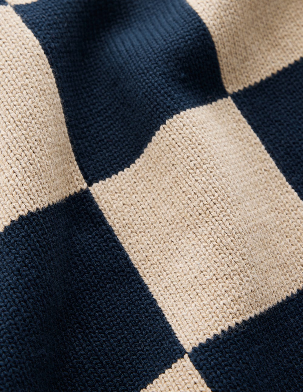 Lucy Cotton Tank-Camel / Navy Check - Image 6