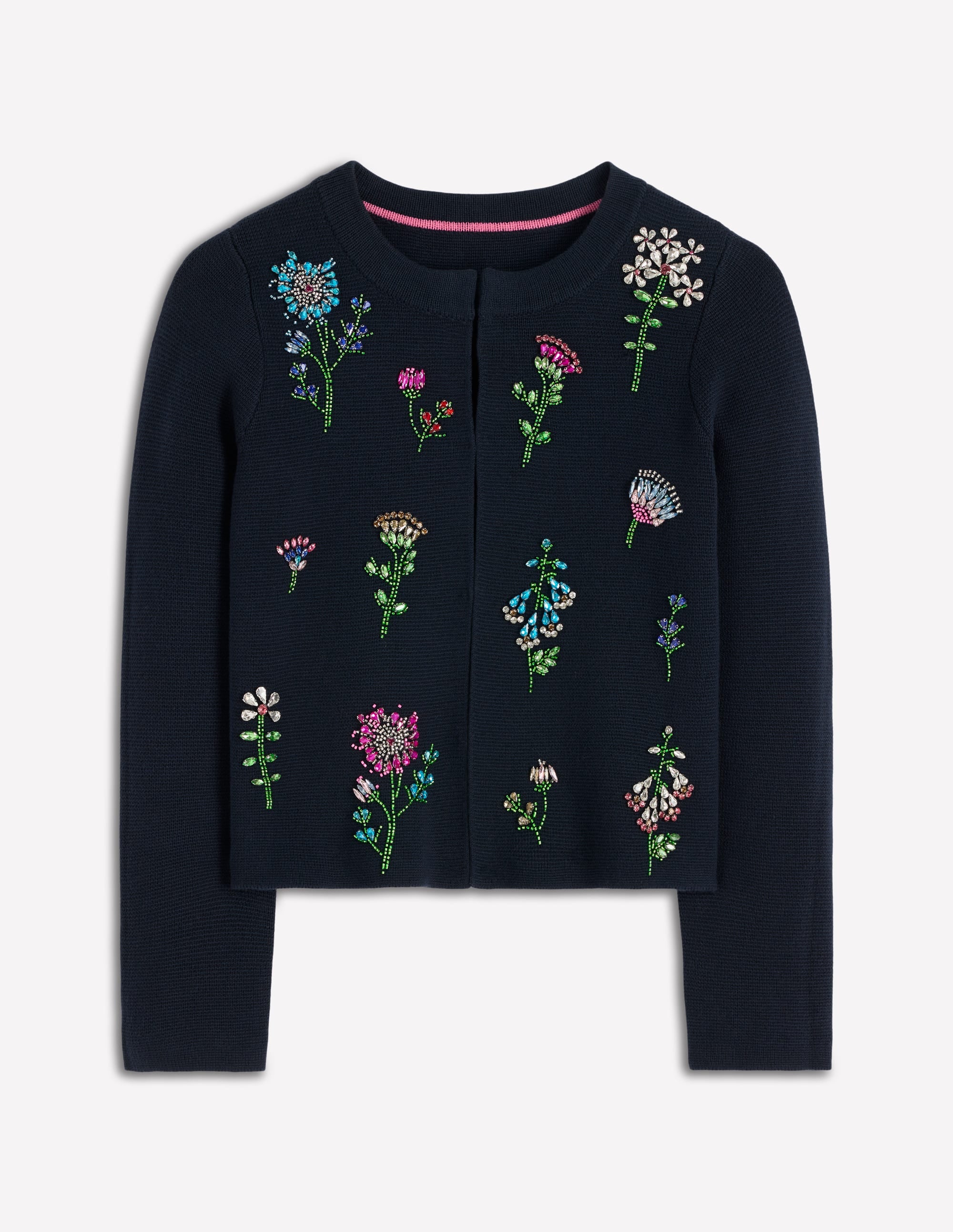 Verzierte Strickjacke-Marineblau - Image 8