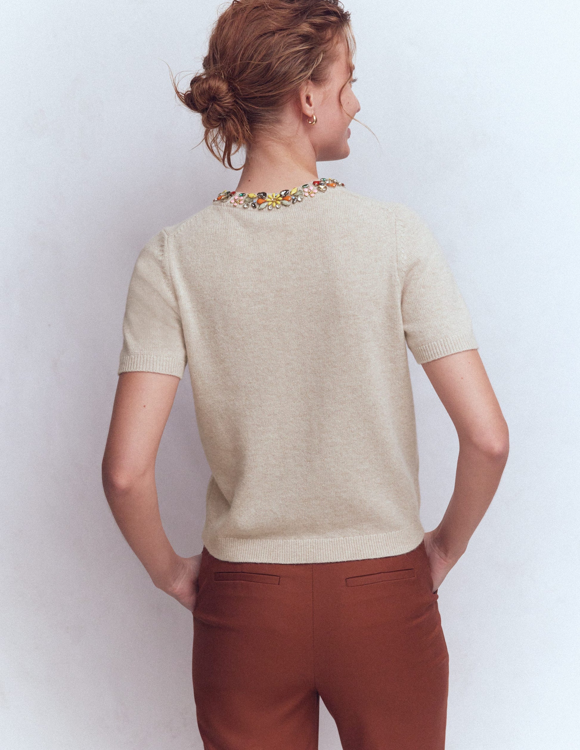 Embellished T-Shirt-Chinchilla Melange-3