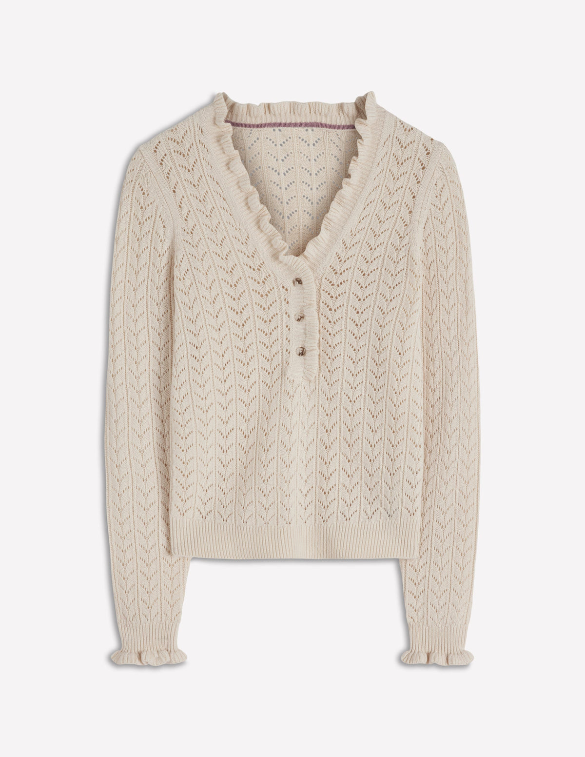 Eloise Henley-Pullover mit Rüschen-Warmes Naturweiß - Image 6