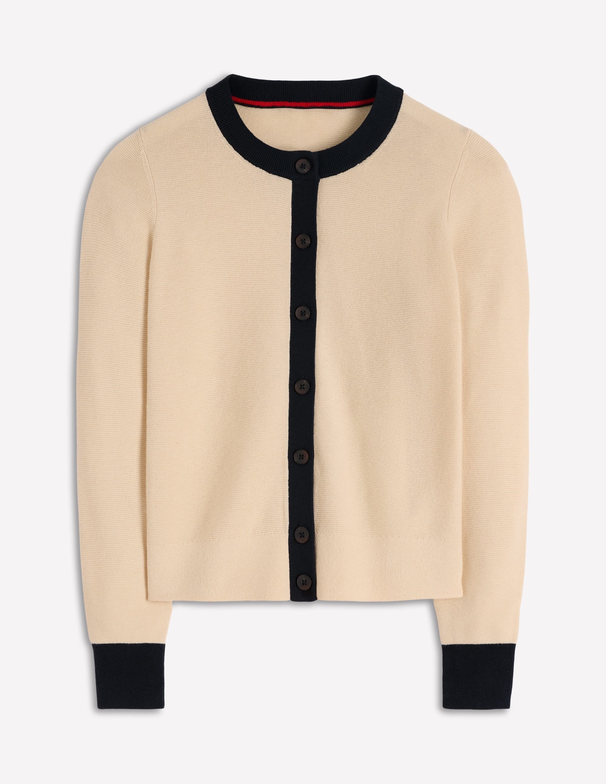 Grace Strickjacke in Blockfarben-Warmes Naturweiß - Image 5