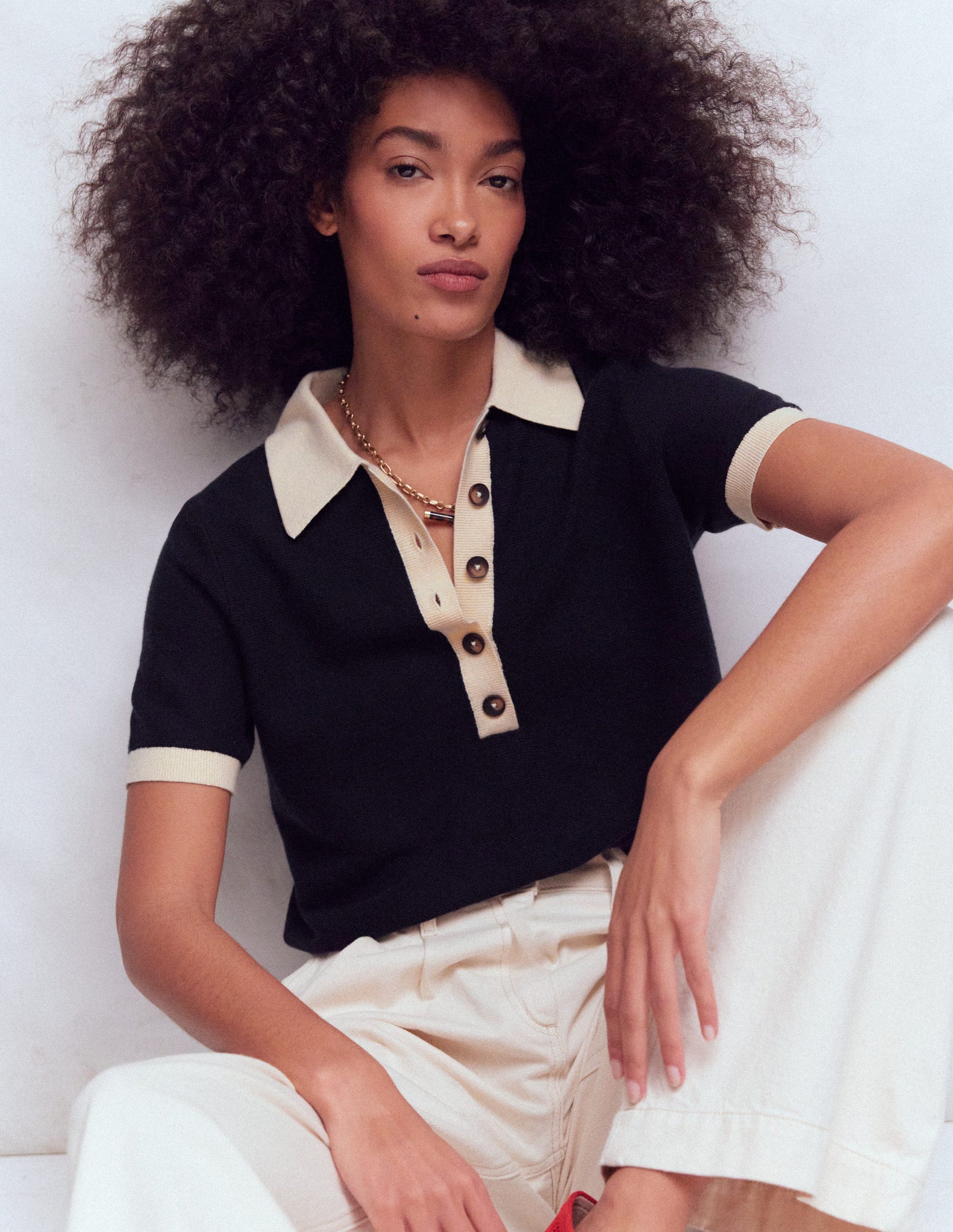 Grace T-Shirt in Blockfarben-Marineblau-4