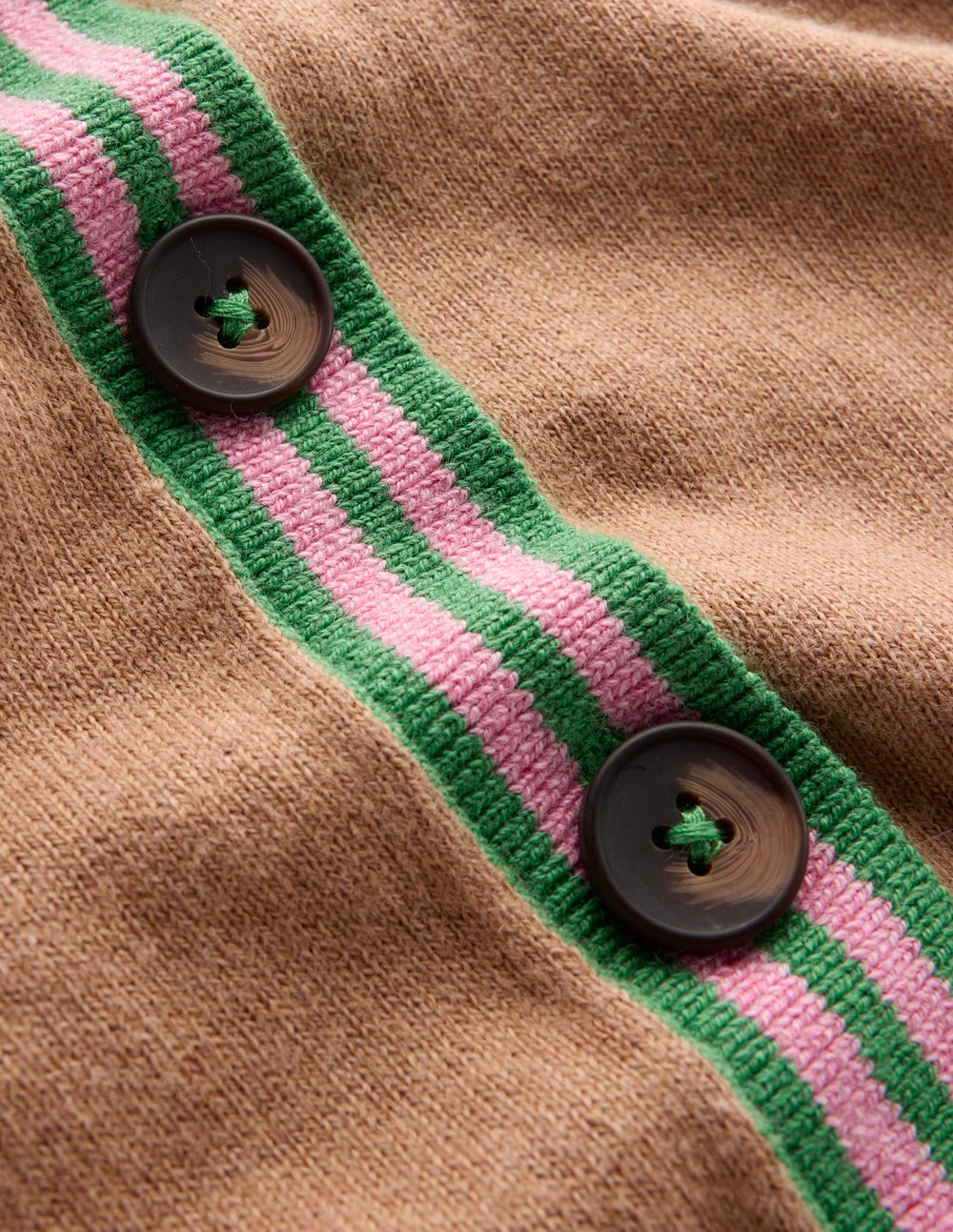 V Neck Longline Cardigan-Camel Melange-9
