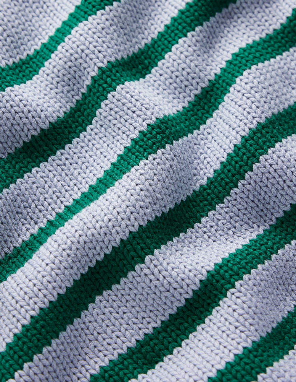 Lucy Grob gestrickter Baumwollpullover-Blau/Grün - Image 7