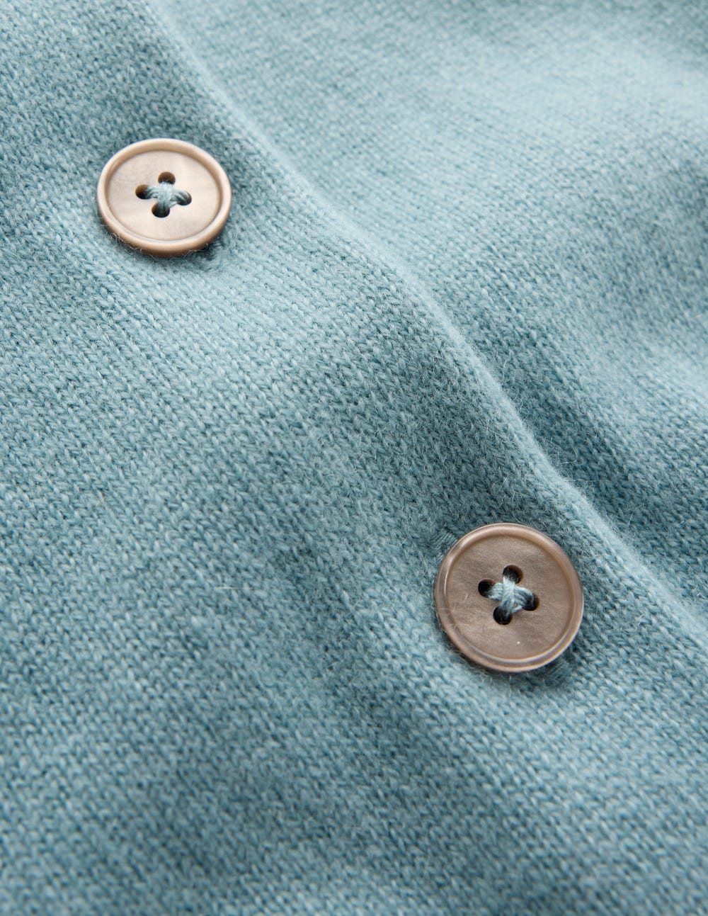 Cropped Cashmere Cardigan-Misty Blue - Image 7