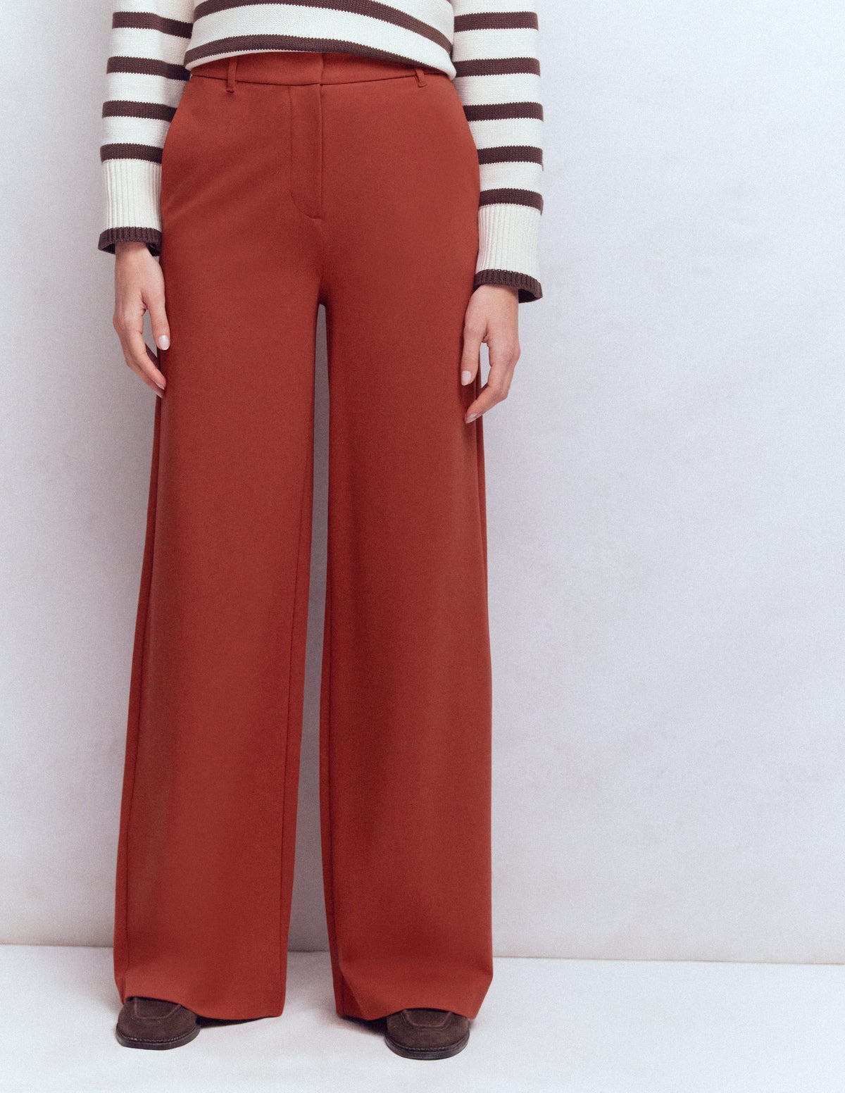 Belgravia Ponte-Hose-Braun-Orange-4