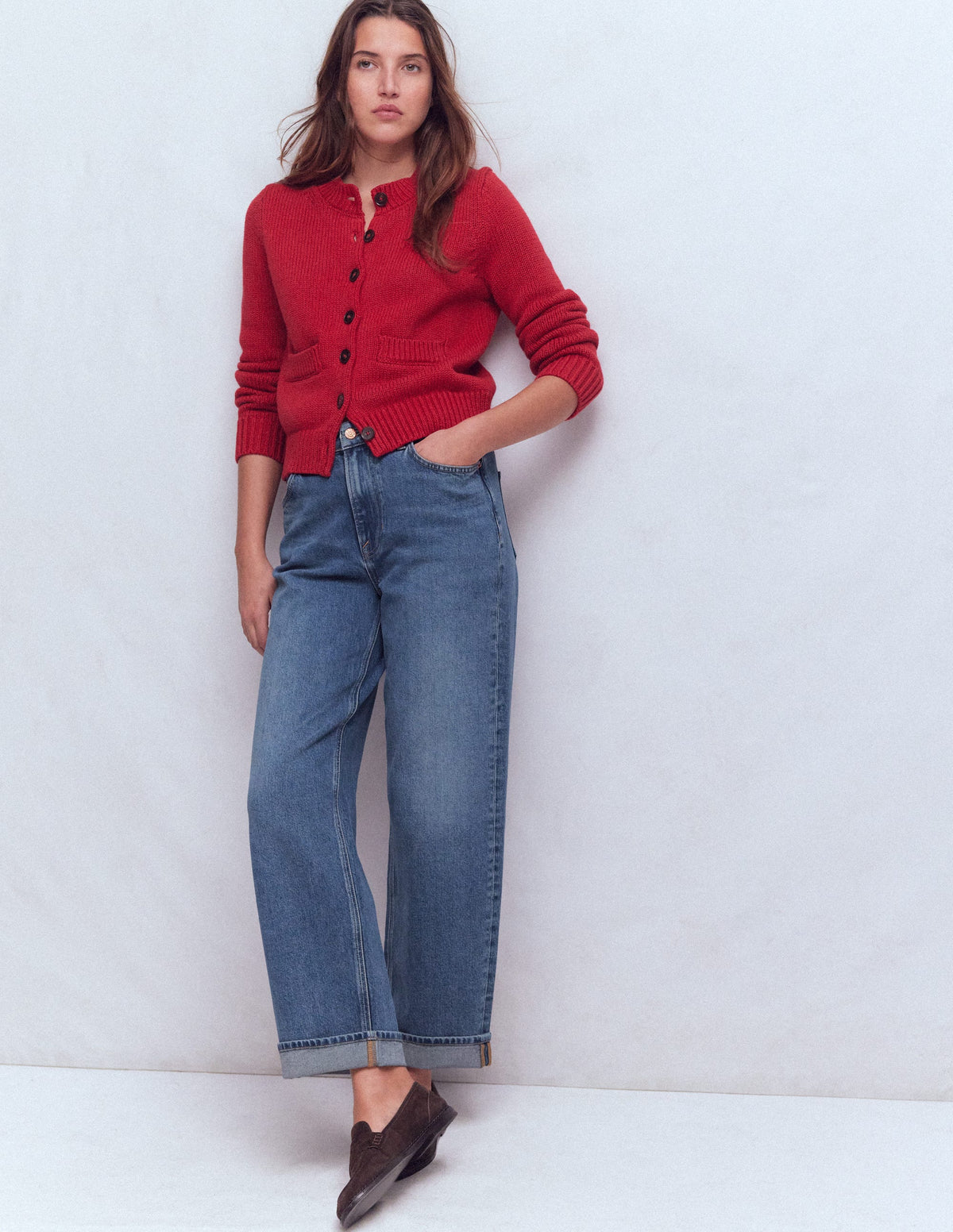 Jeans mit mittelhohem Bund und geradem Bein-Medium Vintage - Image 1