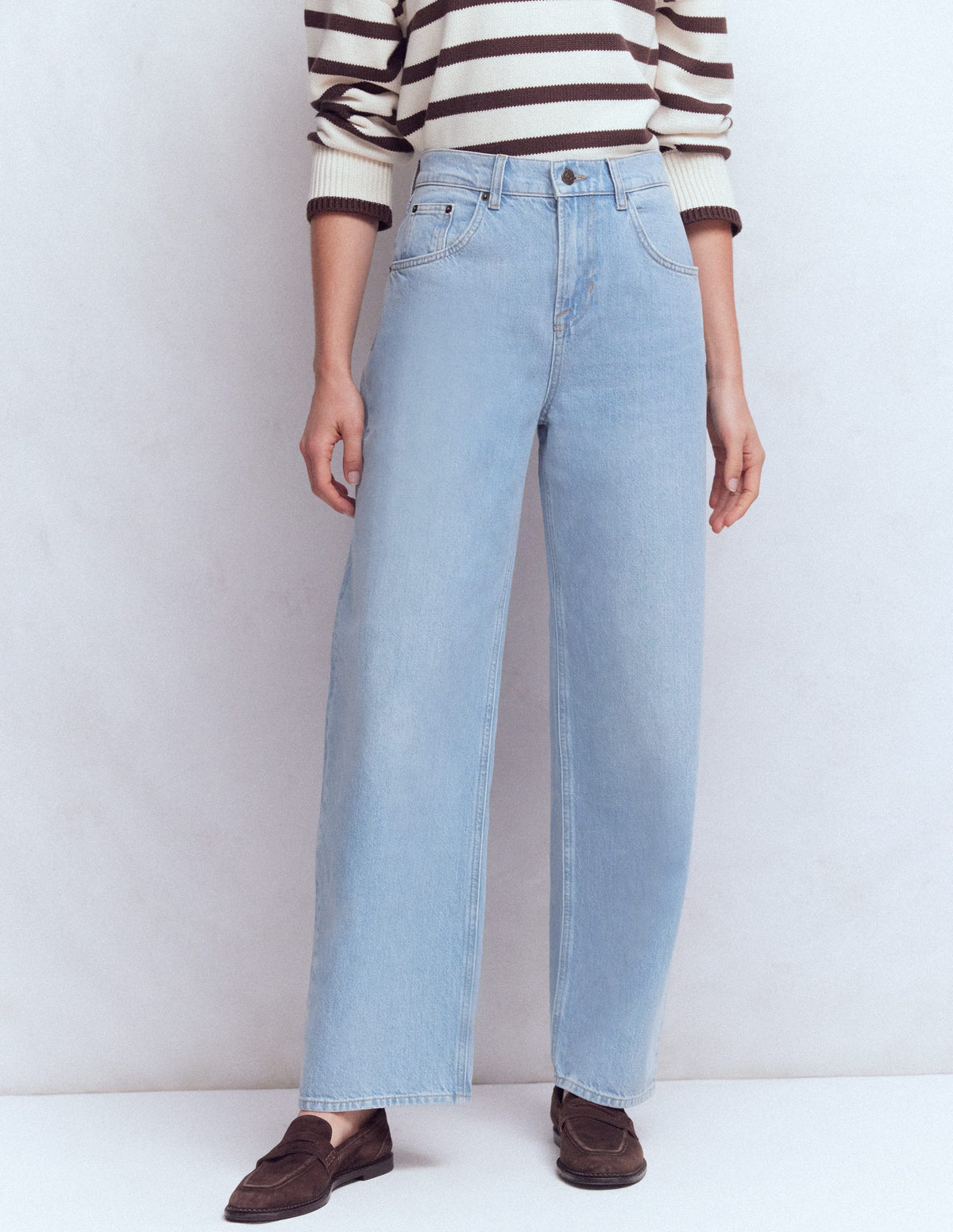 Locker geschnittene Jeans mit mittelhohem Bund-Authentisch Vintage - Image 4