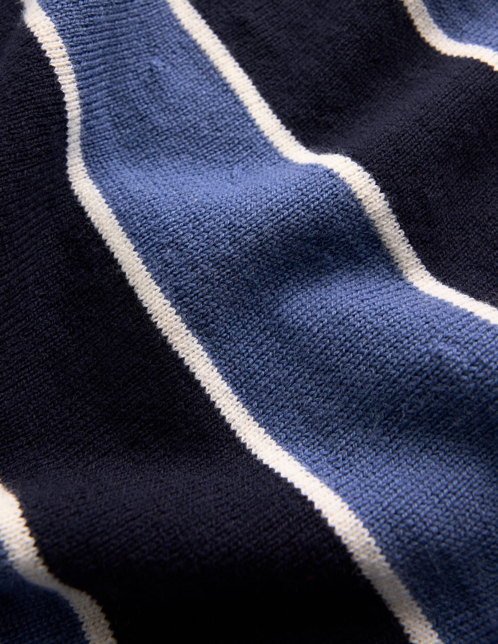 Liz Gestrickter Midirock-Denim-Blau mit Streifen-6