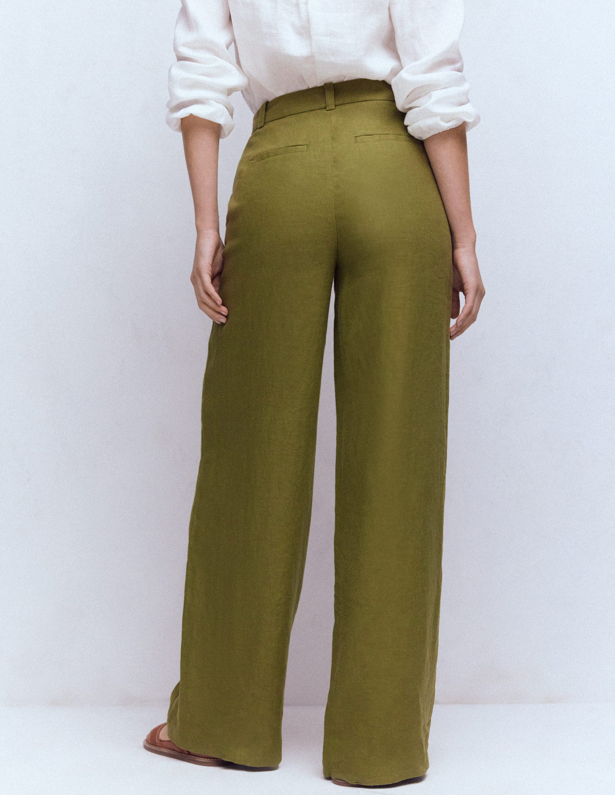 Belgravia Leinenhose-Olivgrün - Image 3
