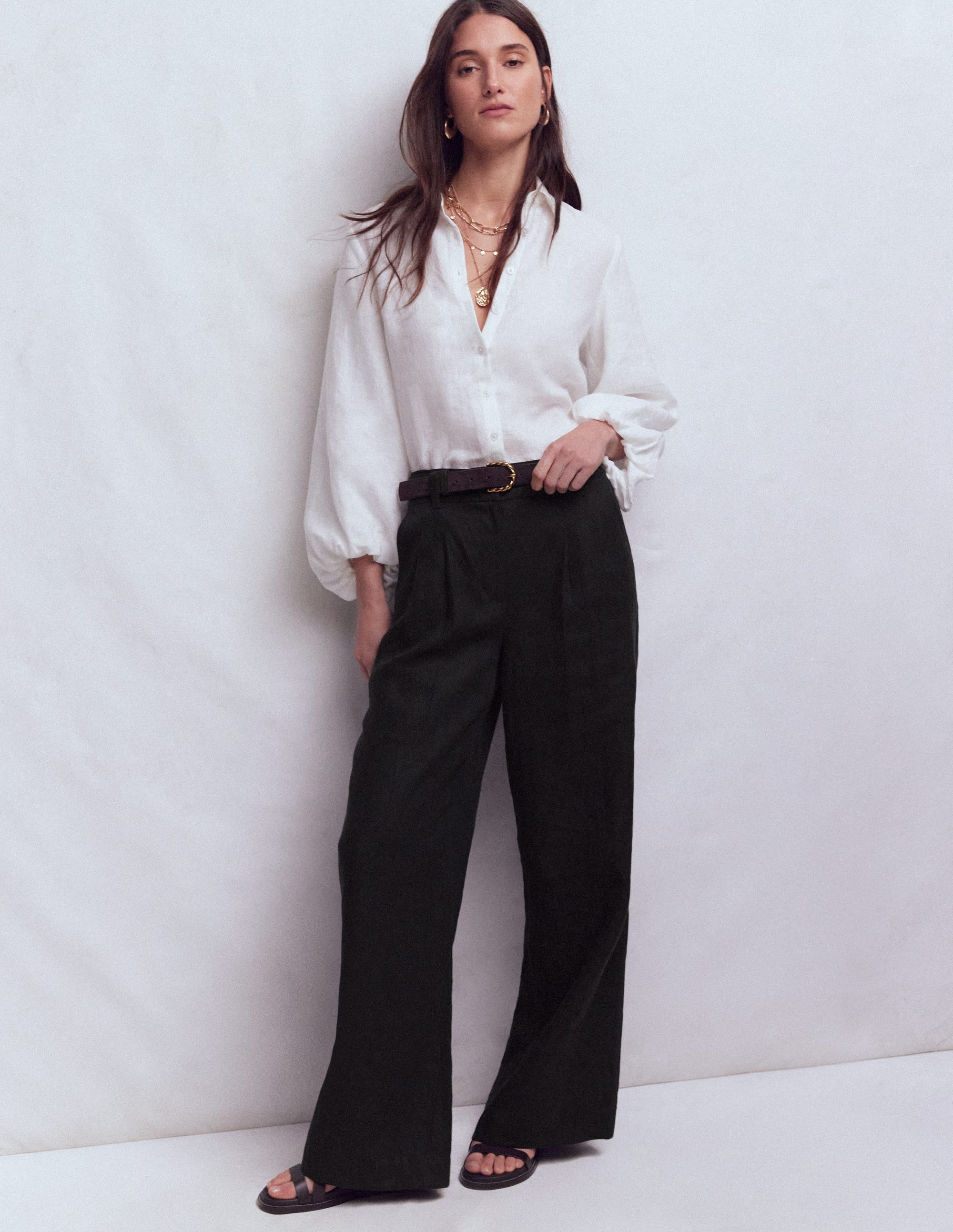 Kensington Leinenhose-Schwarz - Image 1