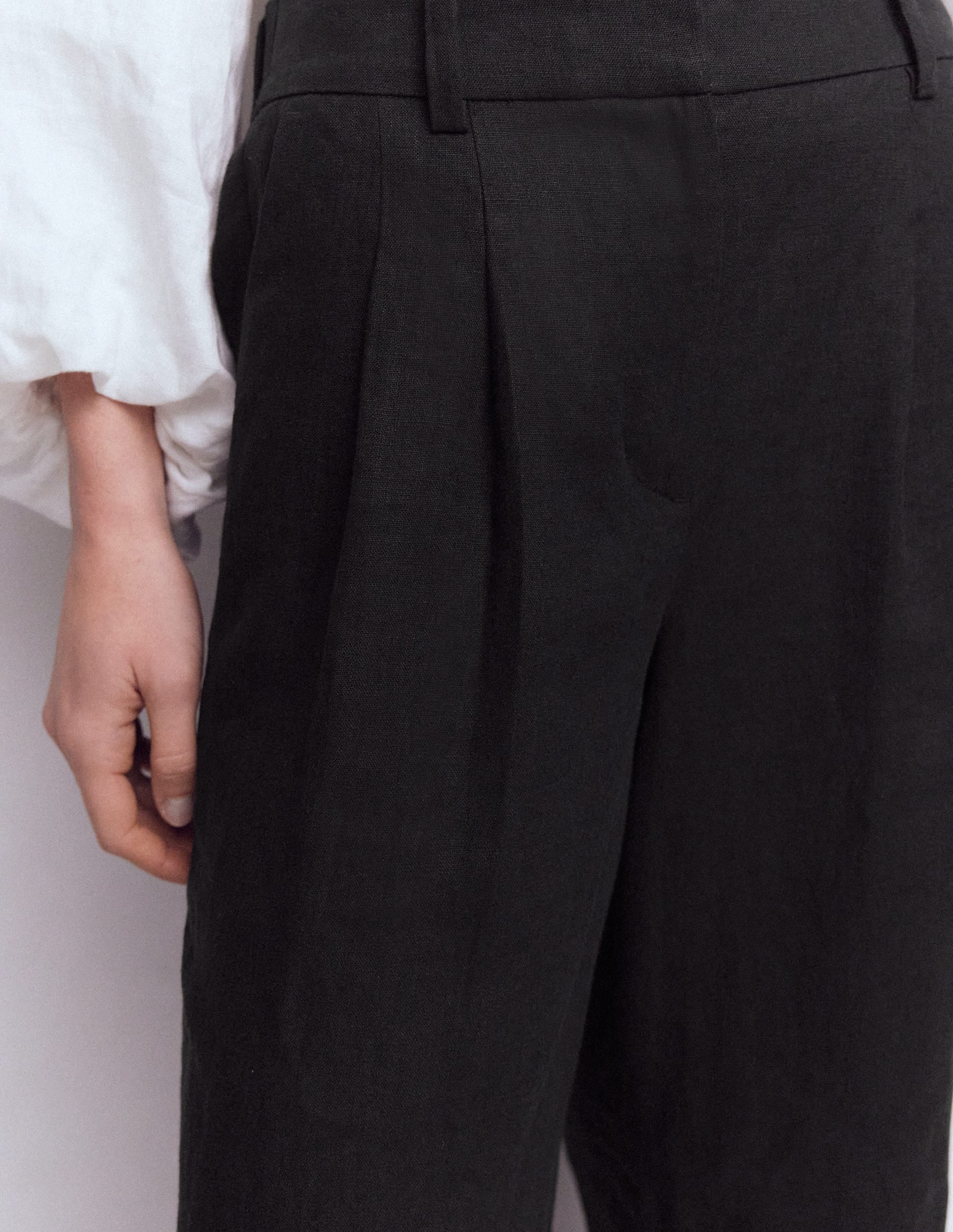 Kensington Leinenhose-Schwarz - Image 2