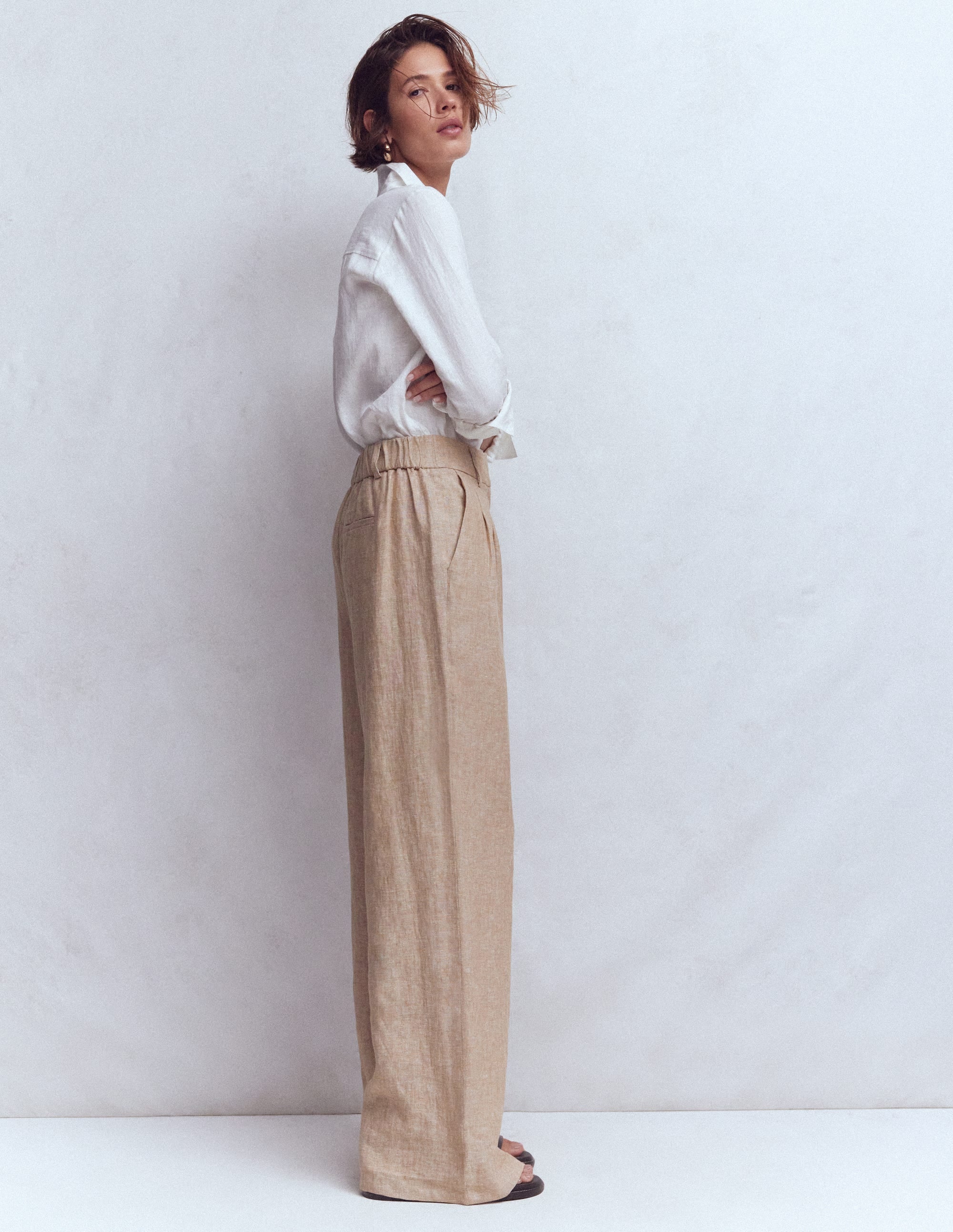 Kensington Leinenhose-Cappuccino Chambray - Image 1