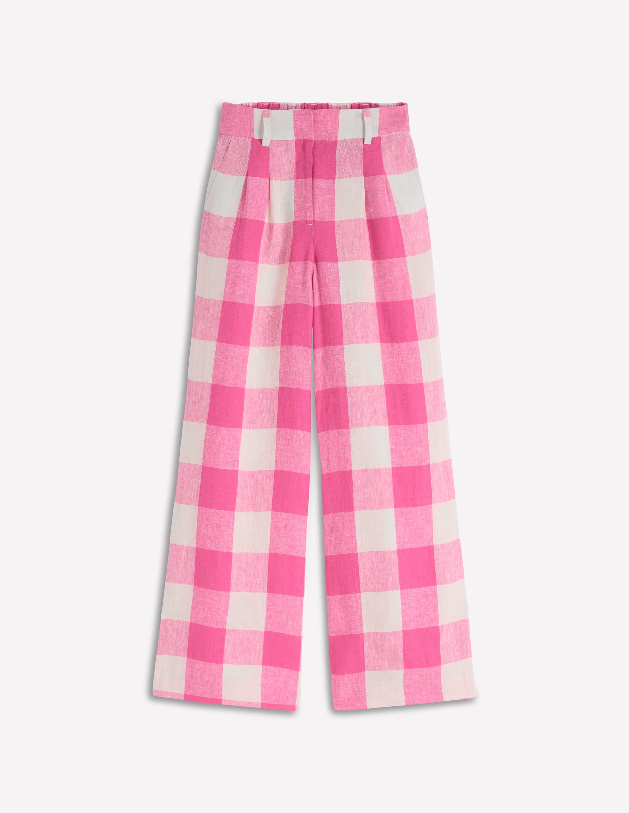Kensington Leinenhose-Kräftiges Rosa Vichykaro - Image 6