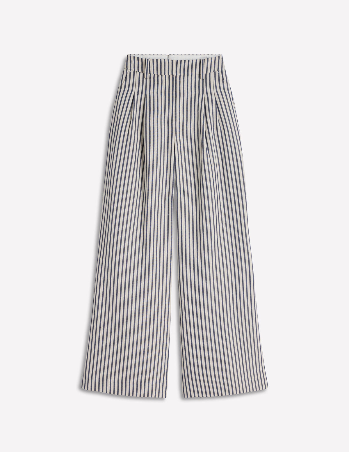Pantalon large Kensington-Bleu et Ivoire à Rayures - Image 7