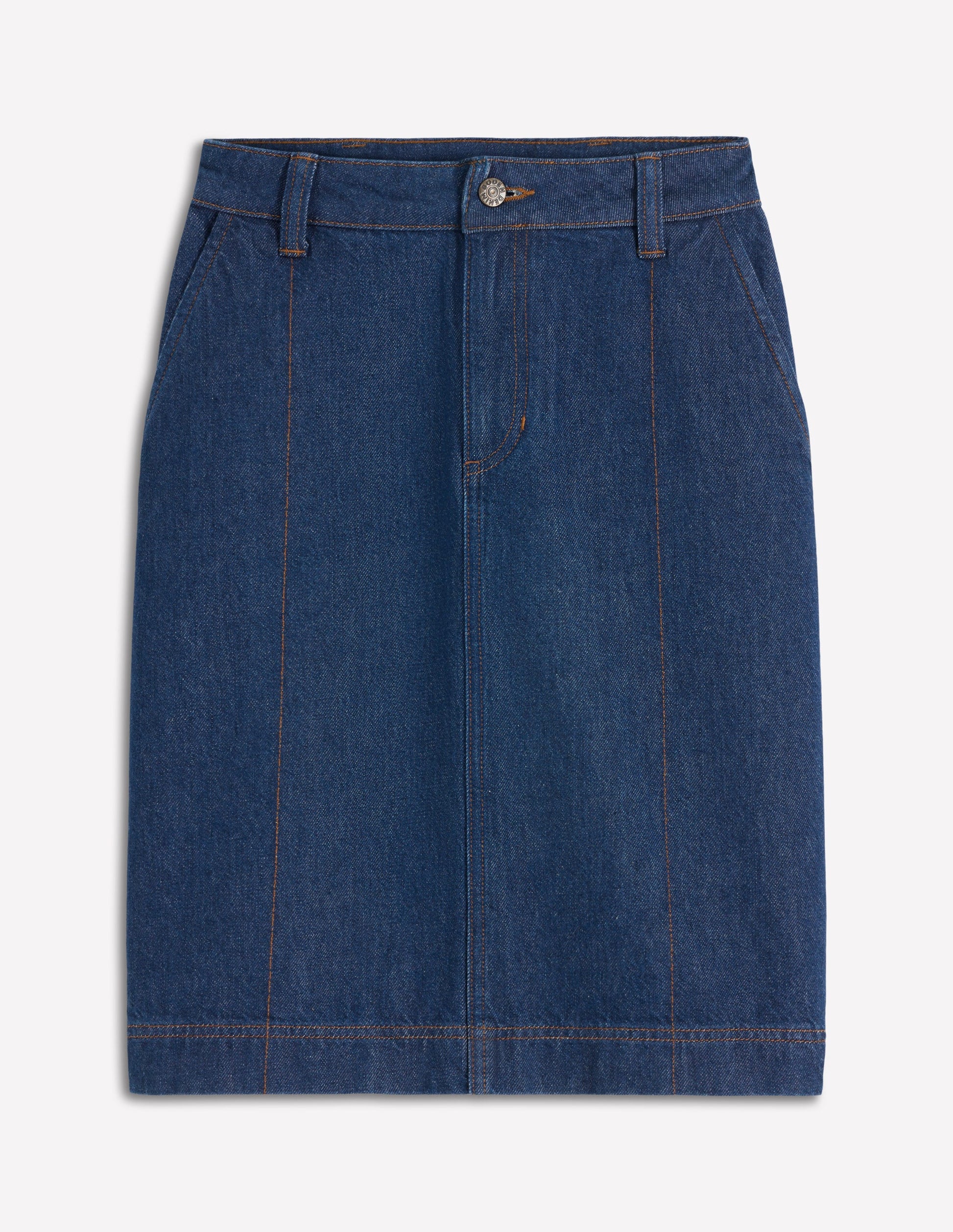 Gerader Jeansrock-Indigo-7
