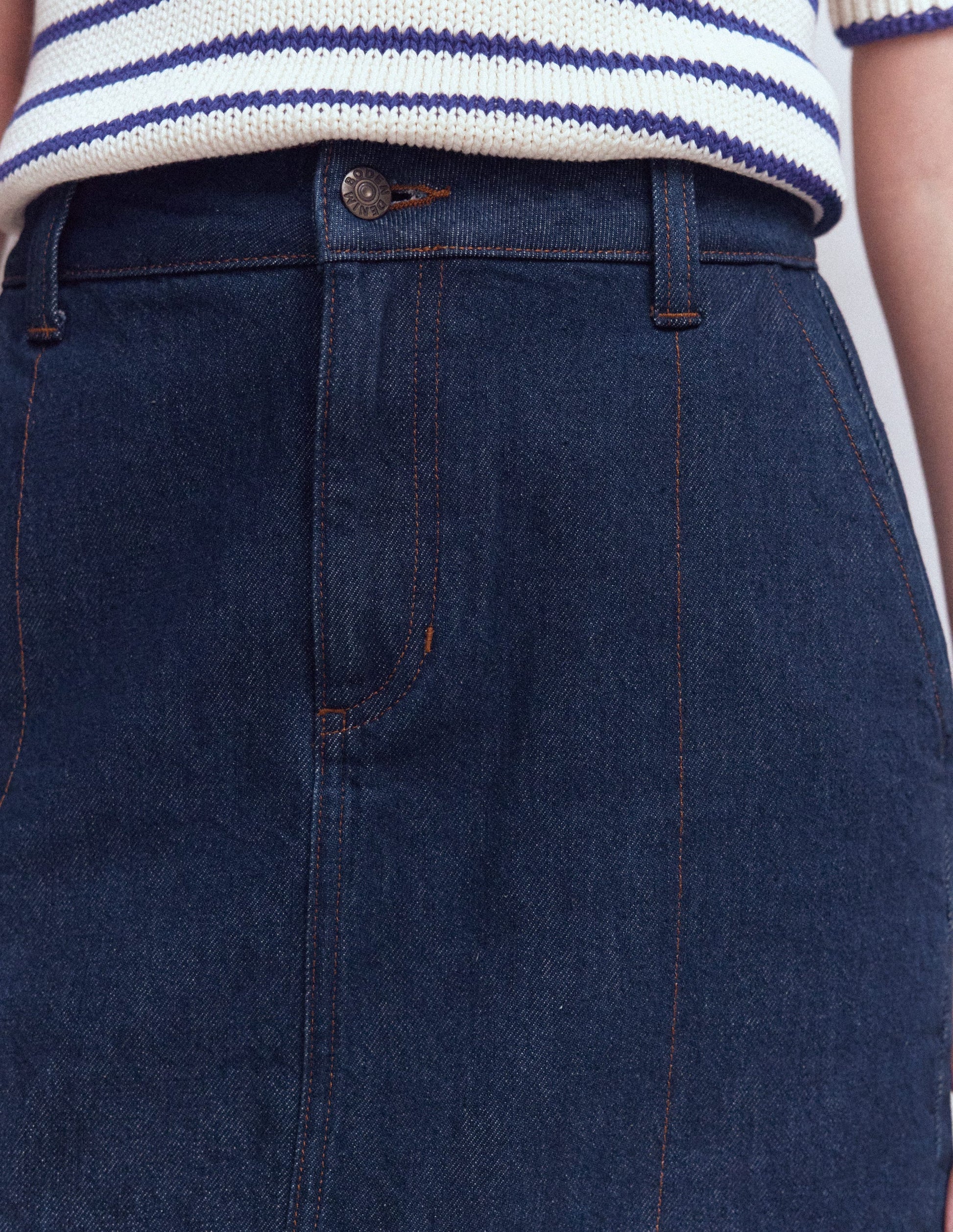 Gerader Jeansrock-Indigo-2