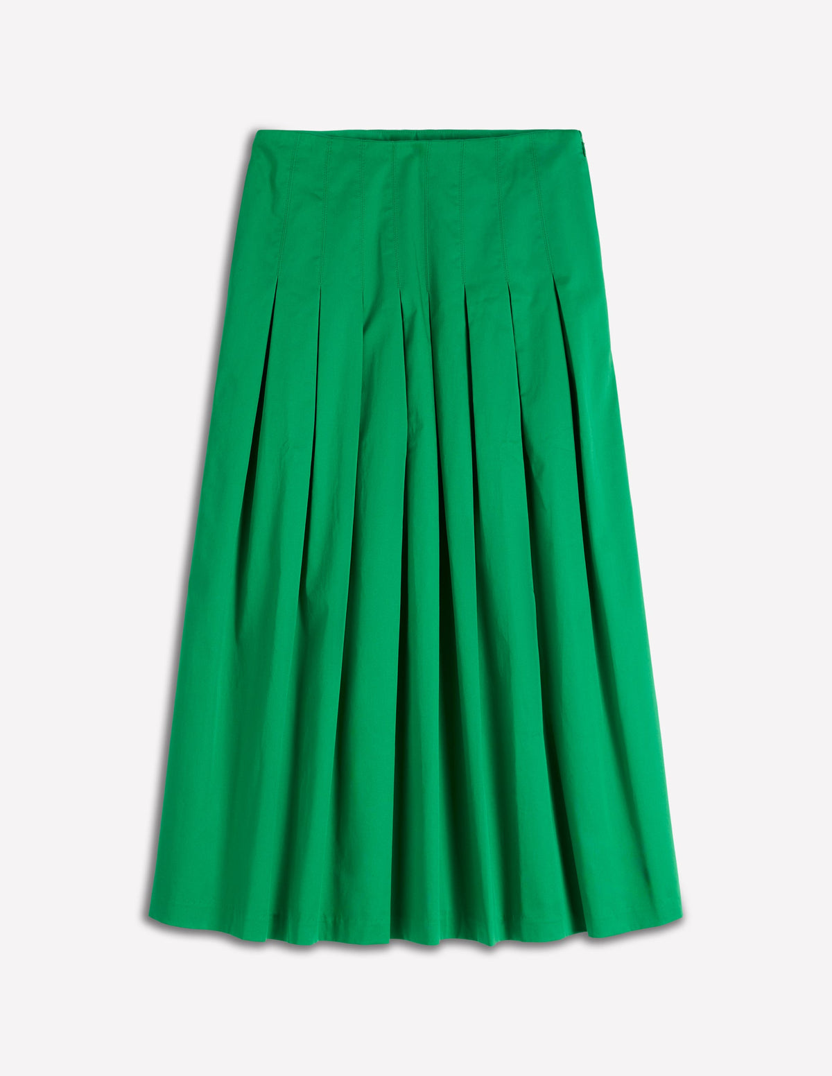 Valentina Cotton Sateen Skirt-Rich Emerald-5