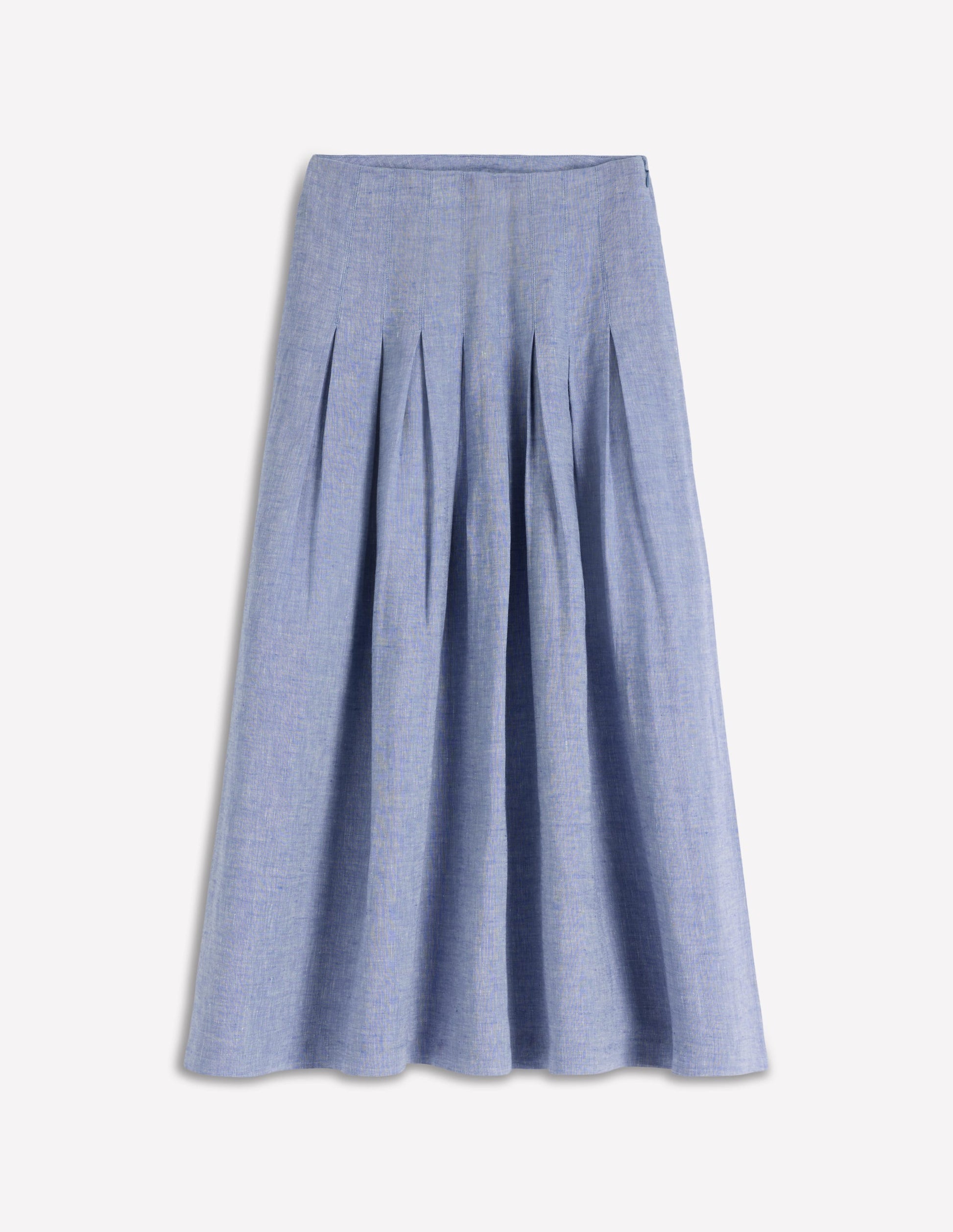 Valentina Leinenrock-Blauer Faux Uni-6