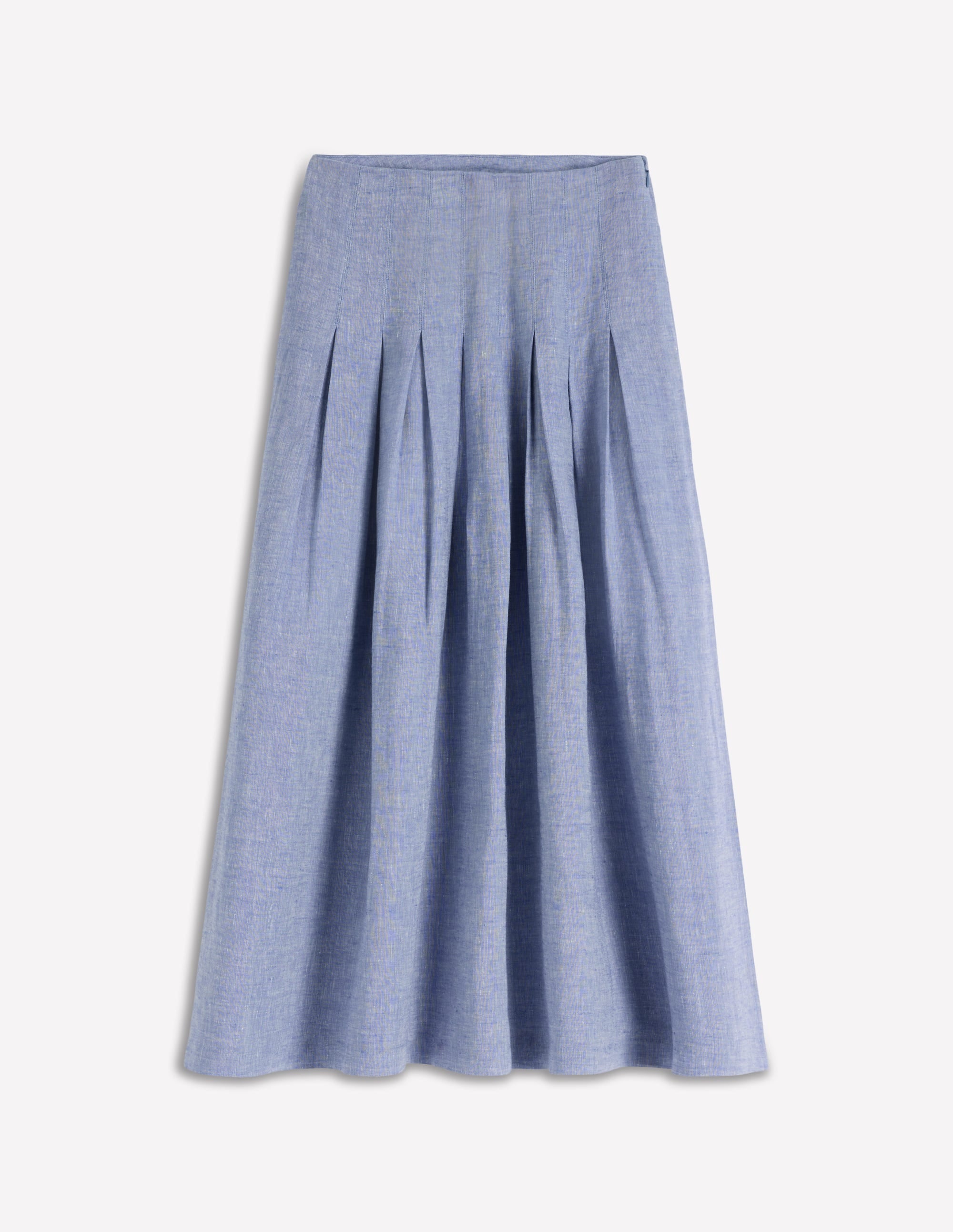 Valentina Leinenrock-Blauer Faux Uni - Image 6