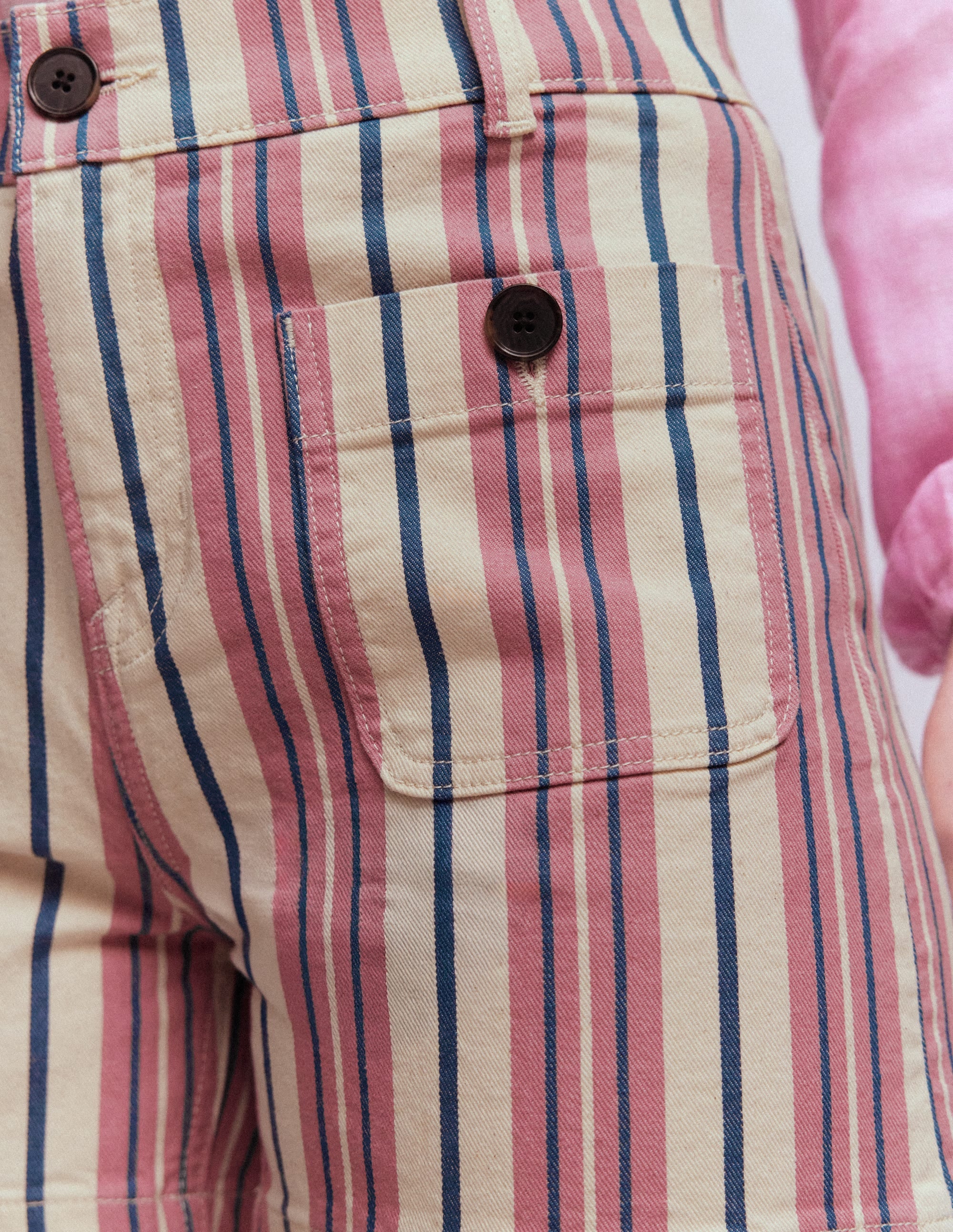 Primrose Jeansshorts-Rosa mit Streifen - Image 2