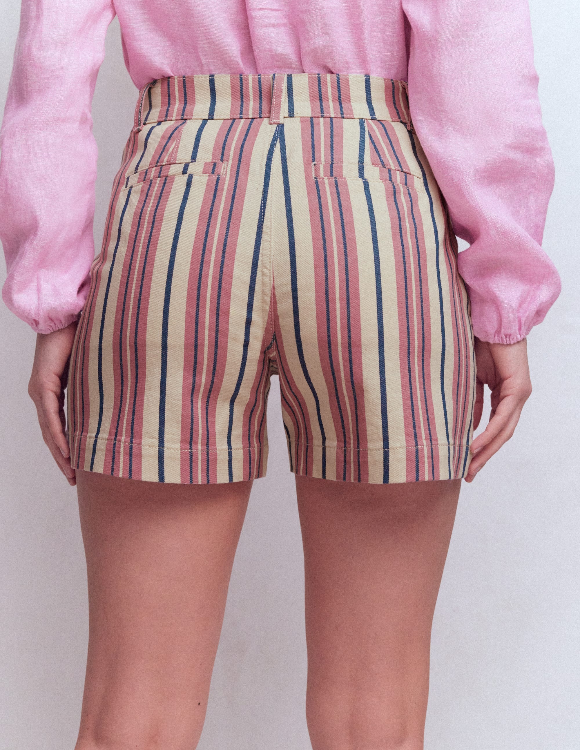 Primrose Jeansshorts-Rosa mit Streifen - Image 3