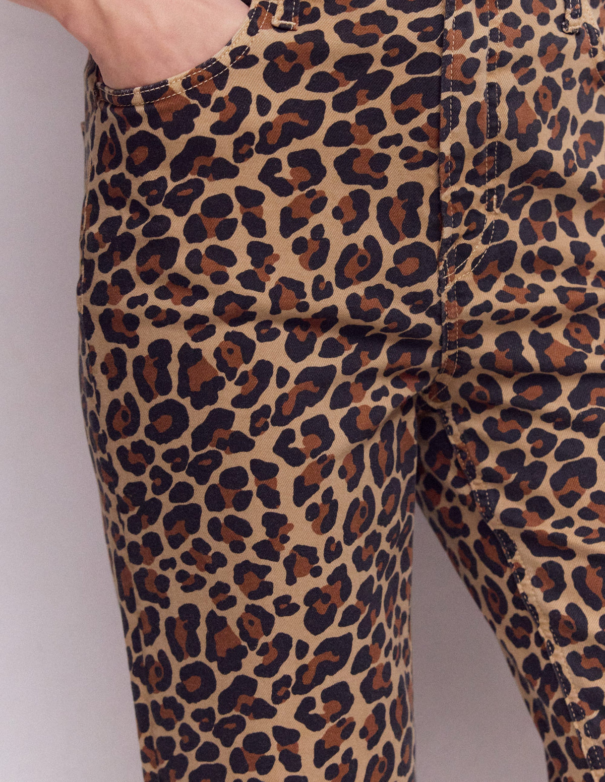 Jean droit à taille haute-Imprimé Animal - Image 2