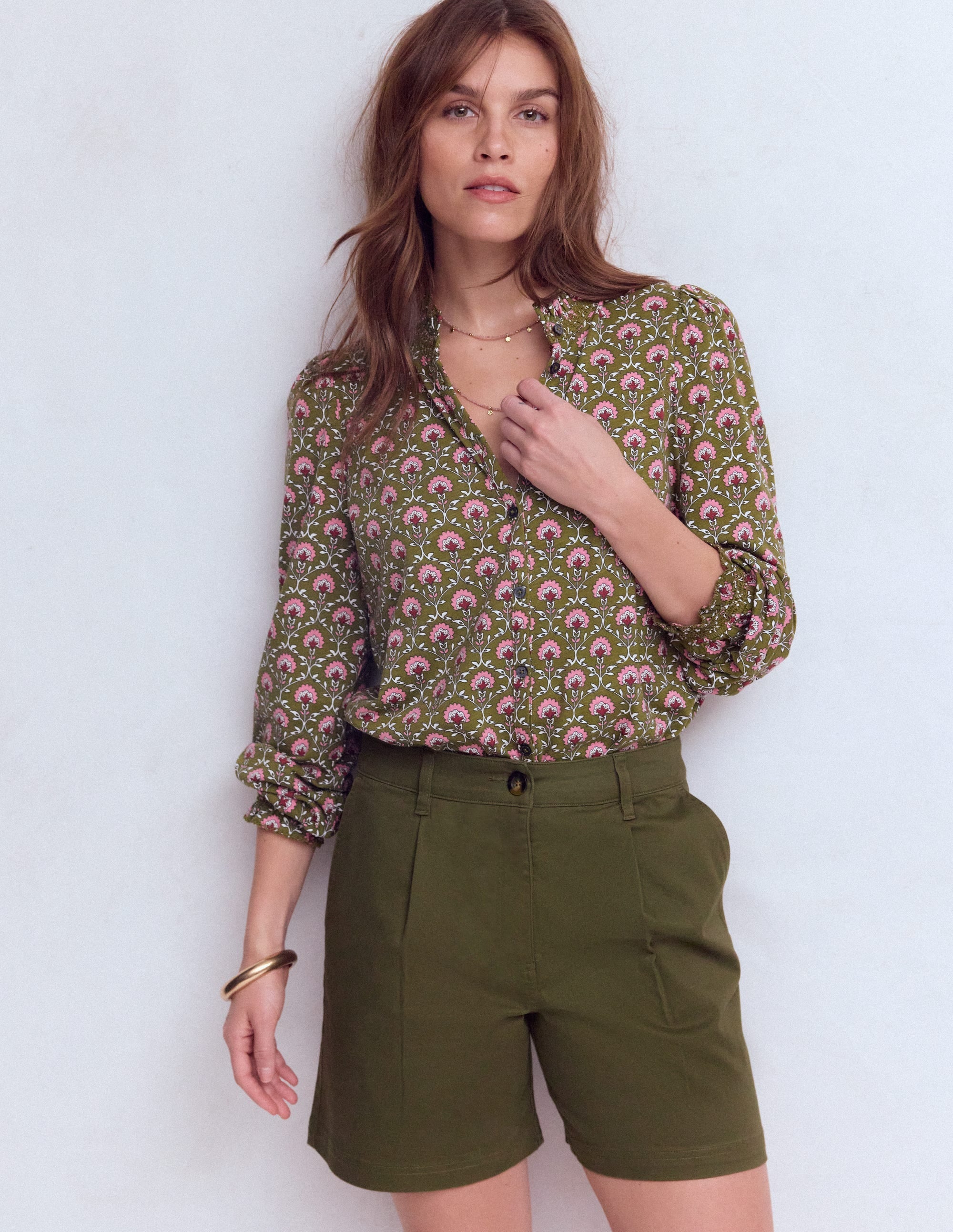 Short chino-Vert des bois - Image 4